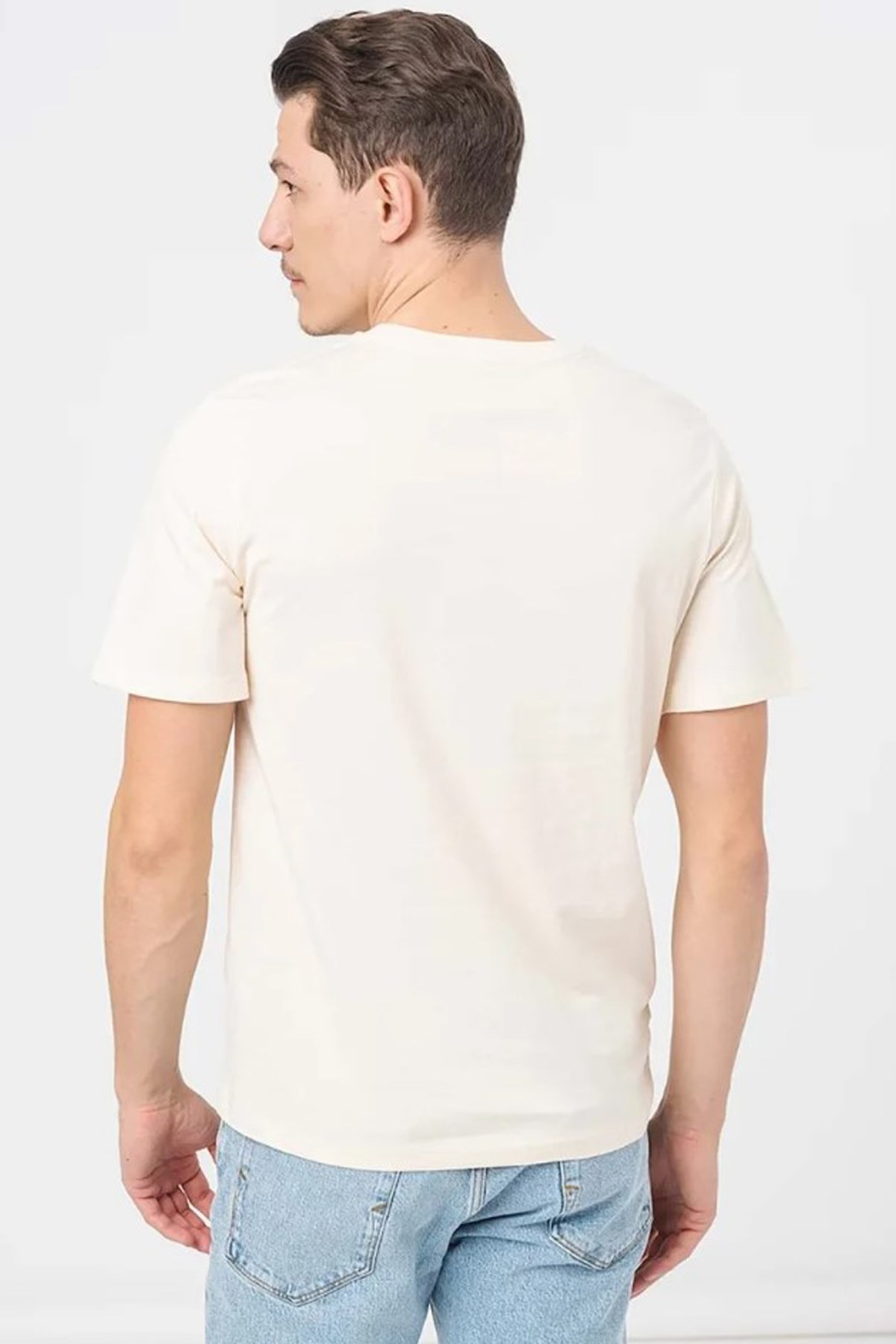 Jack & Jones Erkek Tişört 12255640 Krem