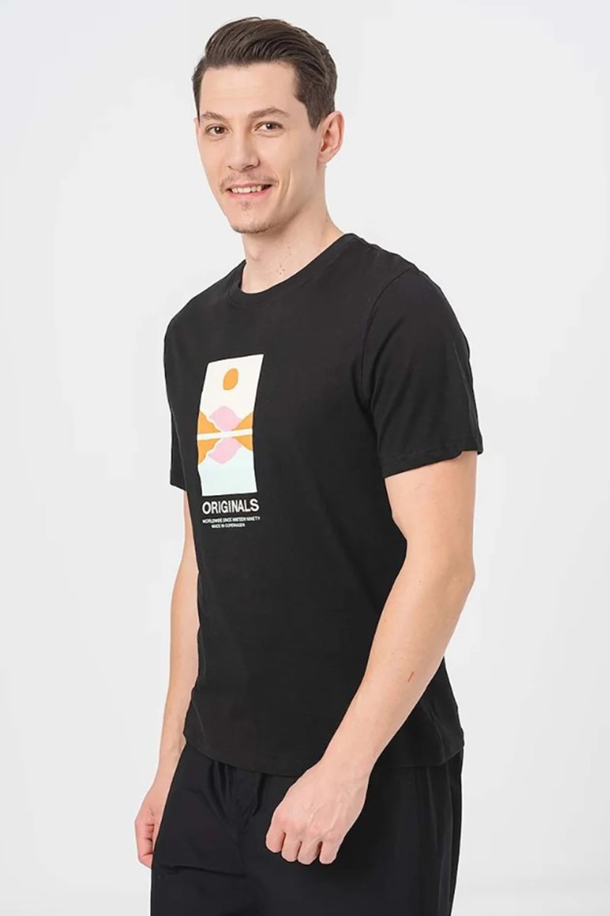 Jack & Jones Erkek Tişört 12255640 Siyah