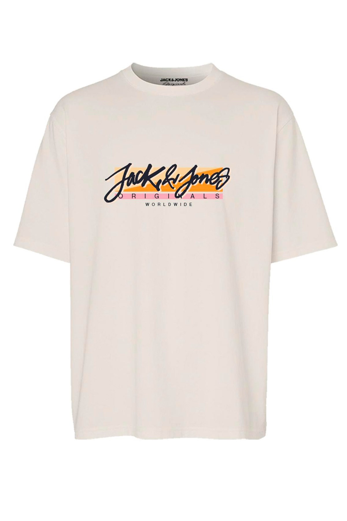 Jack & Jones Erkek Tişört 12255650 Krem
