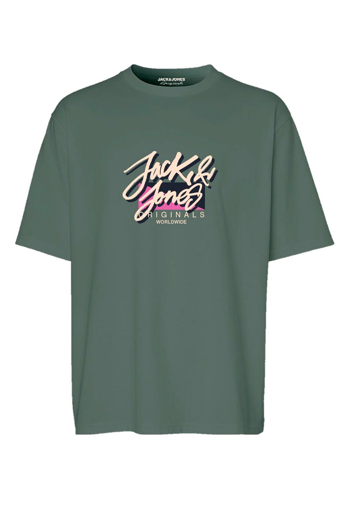 Jack & Jones Erkek Tişört 12255650 Yeşil