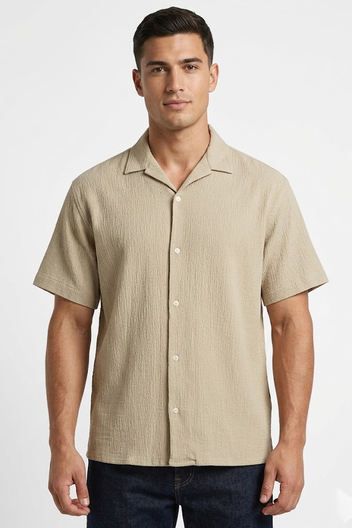 Jack & Jones Jorluke Erkek Gömlek 12255781 Bej