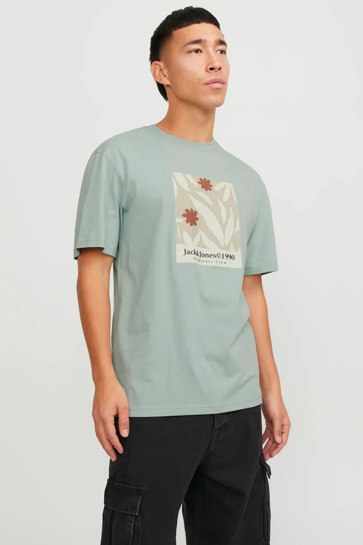 Jack & Jones Erkek Tişört 12256137 Mavi