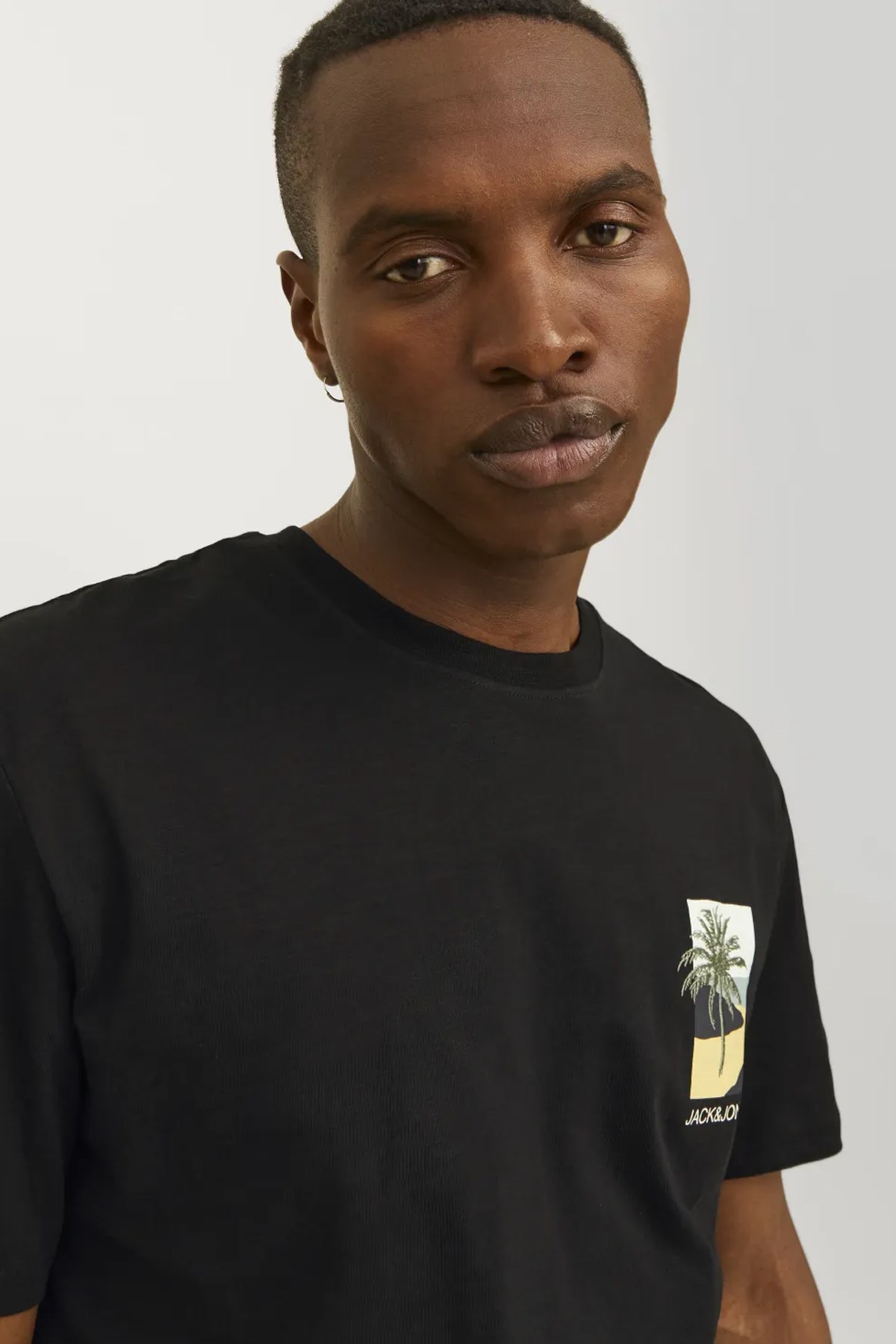 Jack & Jones Erkek Tişört 12256215 Siyah