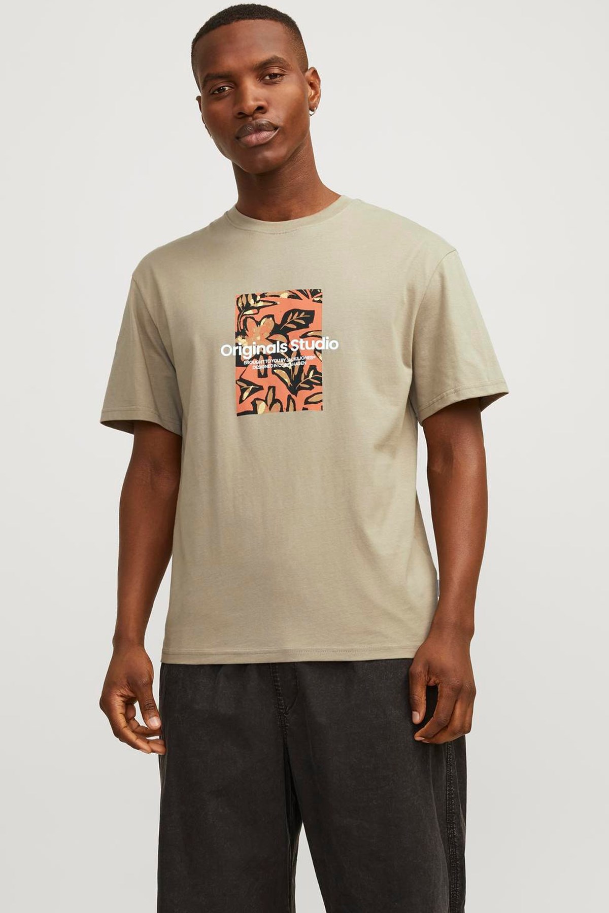 Jack & Jones Erkek Tişört 12256717 Bej
