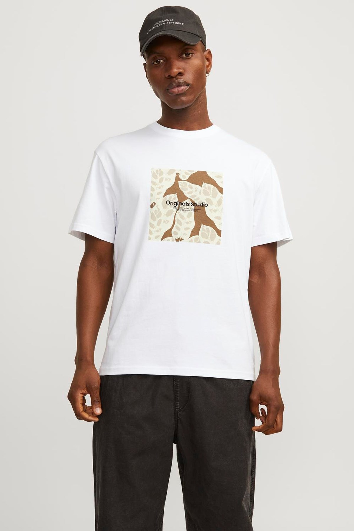 Jack & Jones Erkek Tişört 12256717 Beyaz
