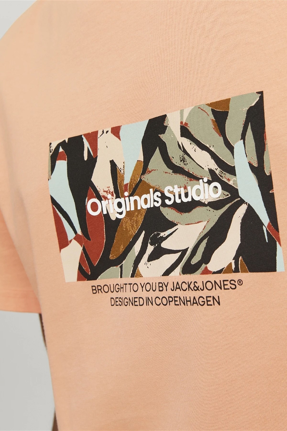 Jack & Jones Erkek Tişört 12256717 Turuncu