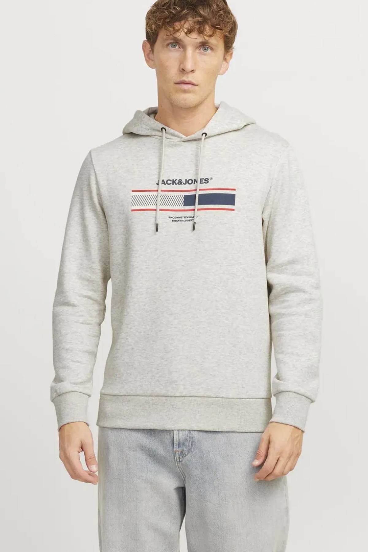 Jack & Jones South Kapüşonlu Erkek Sweat 12256820 Beyaz
