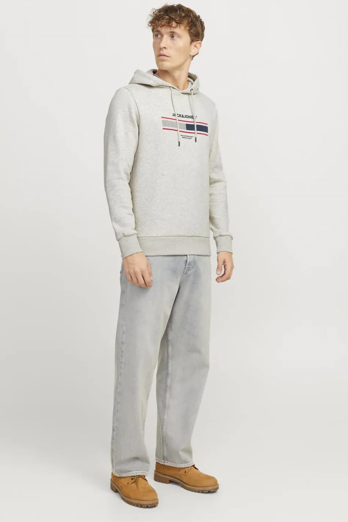 Jack & Jones South Kapüşonlu Erkek Sweat 12256820 Beyaz