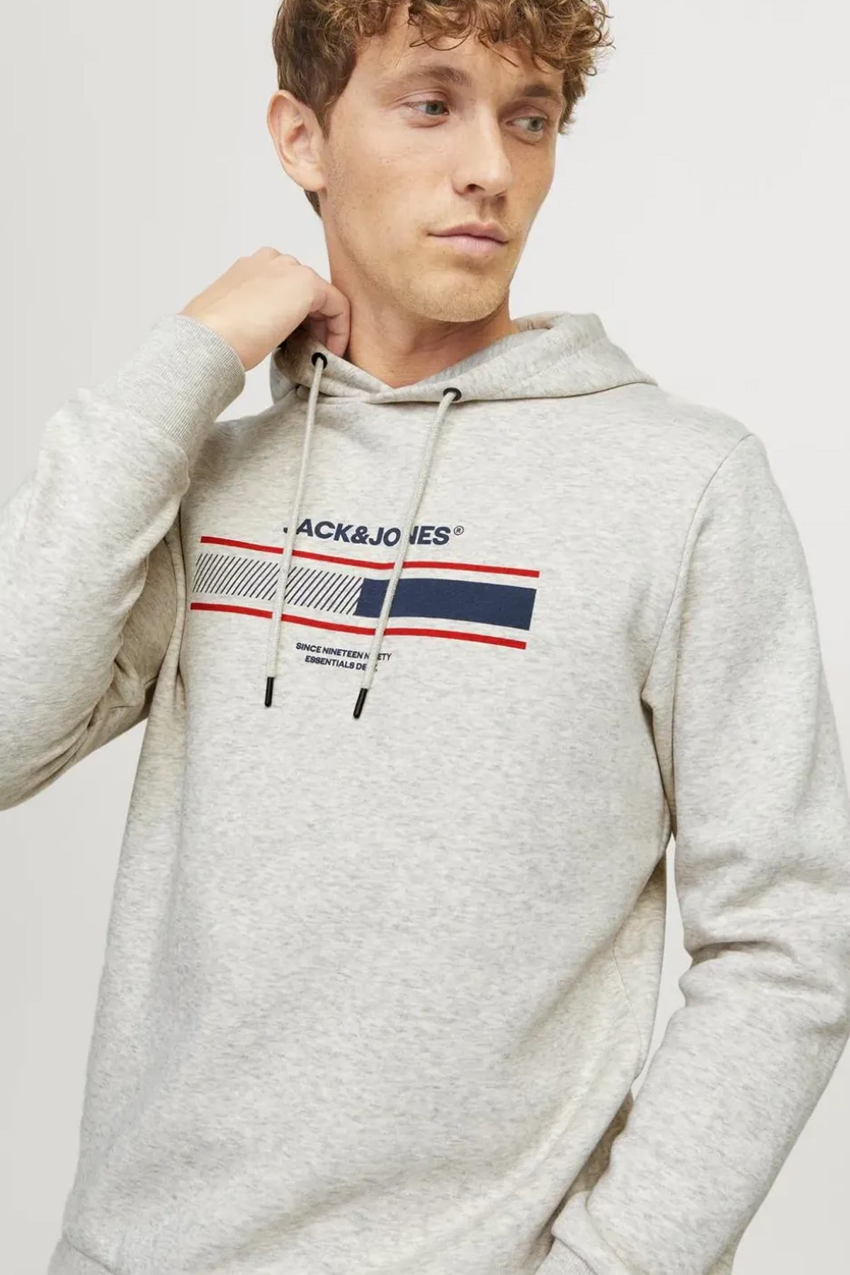 Jack & Jones South Kapüşonlu Erkek Sweat 12256820 Beyaz