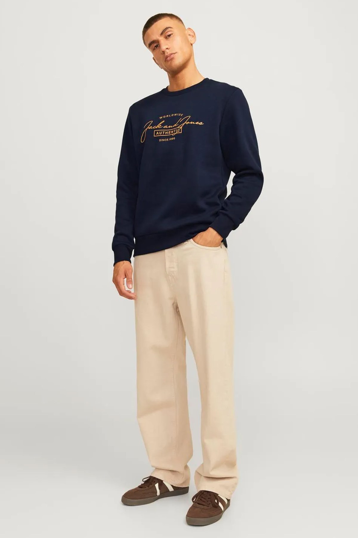 Jack & Jones Ferris Erkek Sweat 12256837 Lacivert