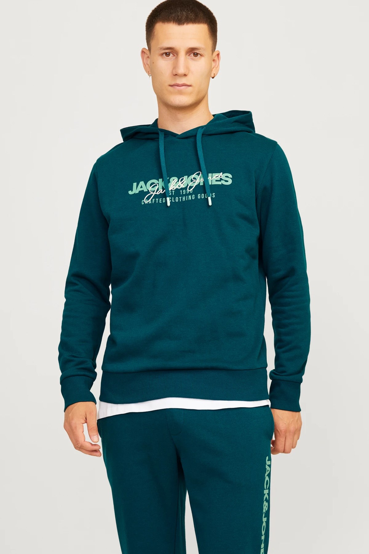 Jack & Jones Alvis Kapüşonlu Erkek Sweat 12256848 Mavi
