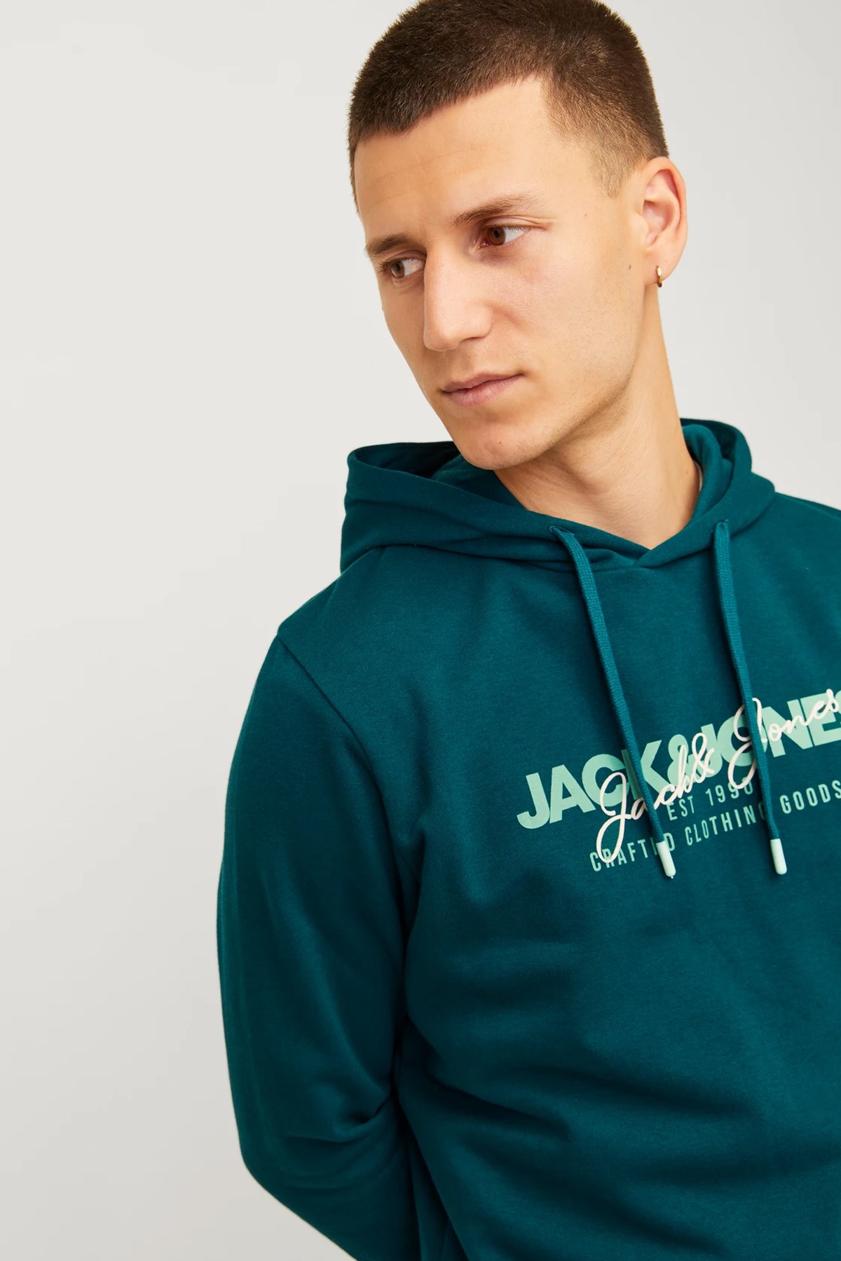 Jack & Jones Alvis Kapüşonlu Erkek Sweat 12256848 Mavi