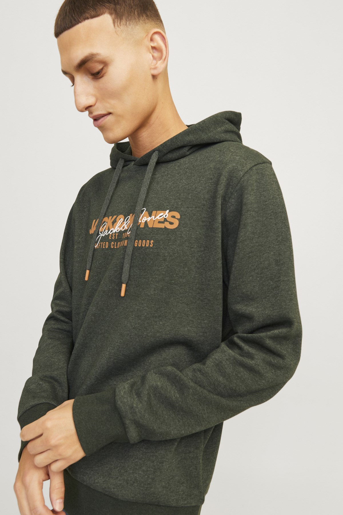 Jack & Jones Alvis Kapüşonlu Erkek Sweat 12256848 Yeşil