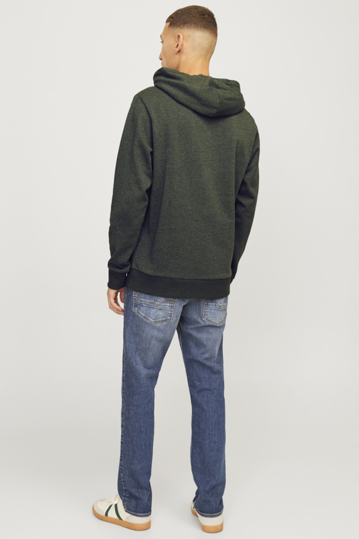 Jack & Jones Alvis Kapüşonlu Erkek Sweat 12256848 Yeşil