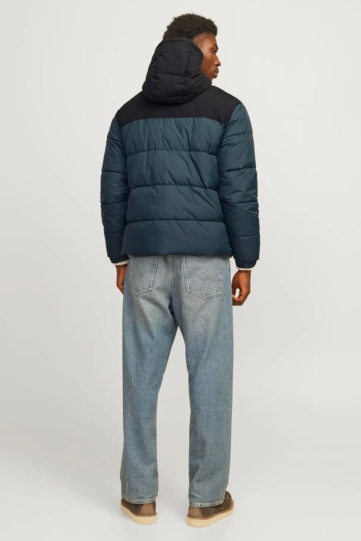 Jack & Jones Moon Hood Puffer Erkek Mont 12256882 Lacivert