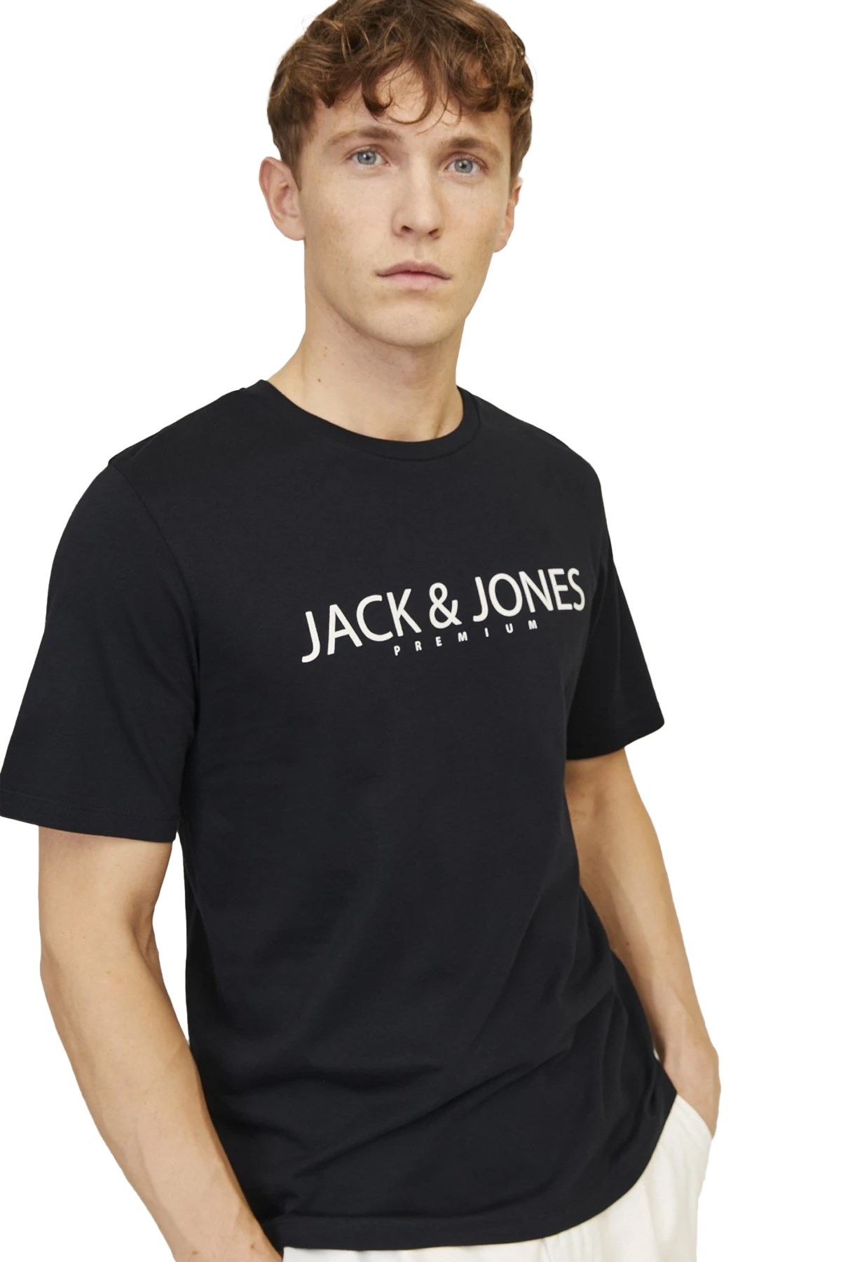 Jack & Jones Erkek Tişört 12256971 Siyah