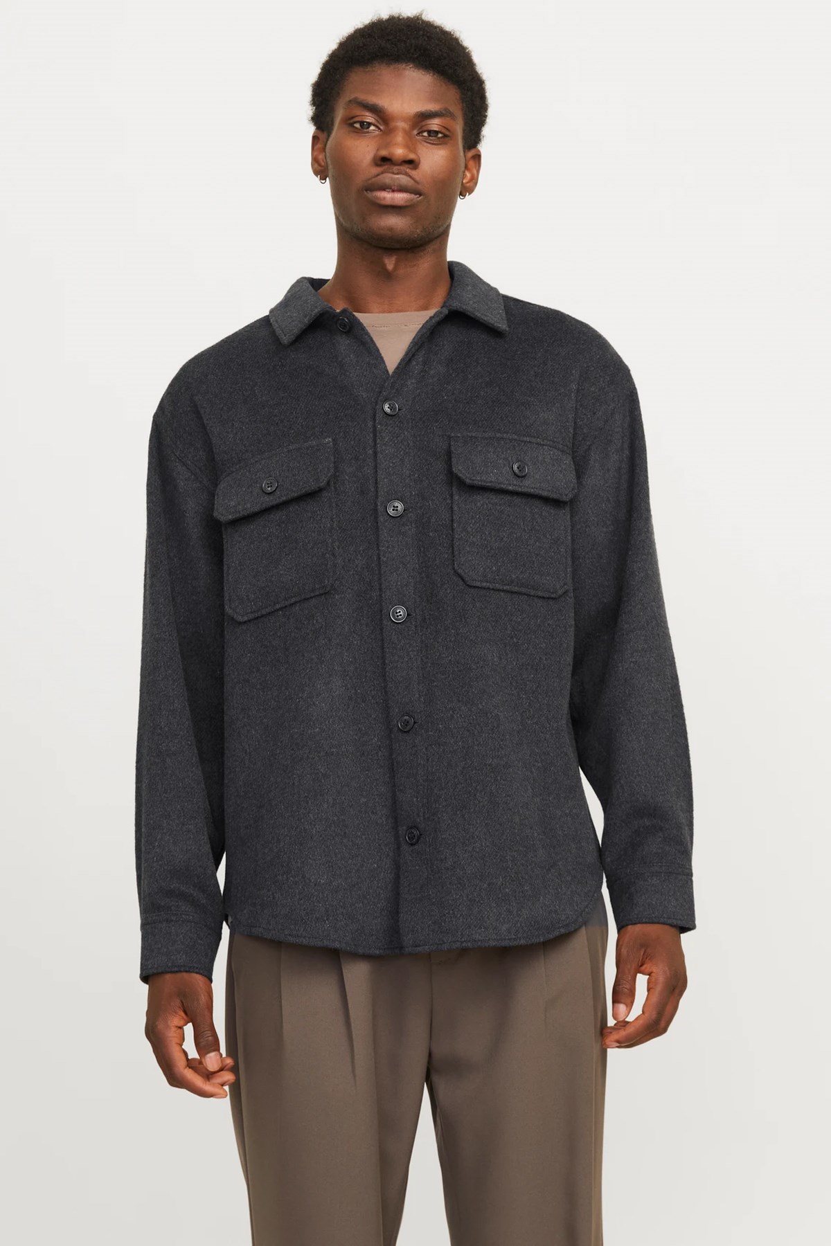 Jack & Jones Jjebradley Erkek Gömlek 12257199 Siyah