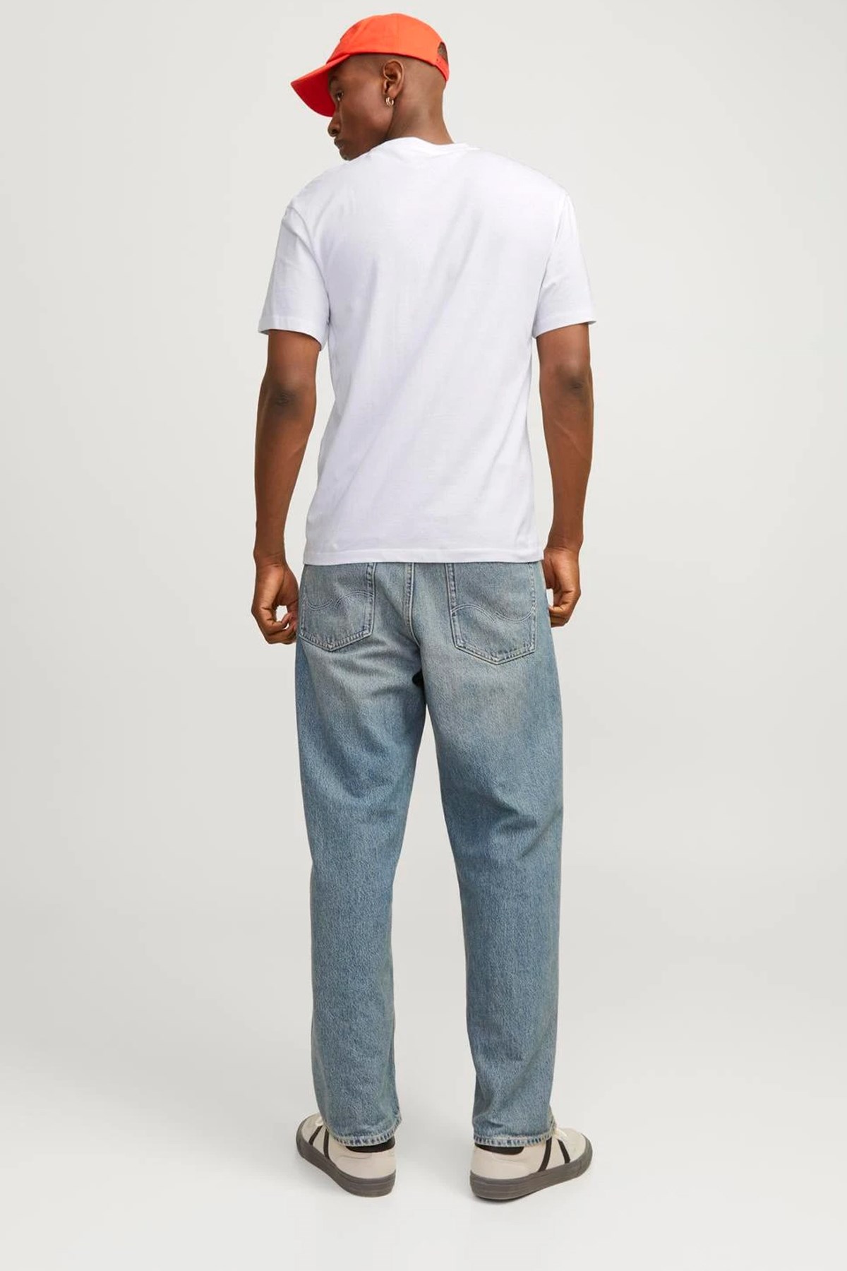 Jack & Jones Erkek Jjecaleb Varsity Tişört 12257579 Beyaz