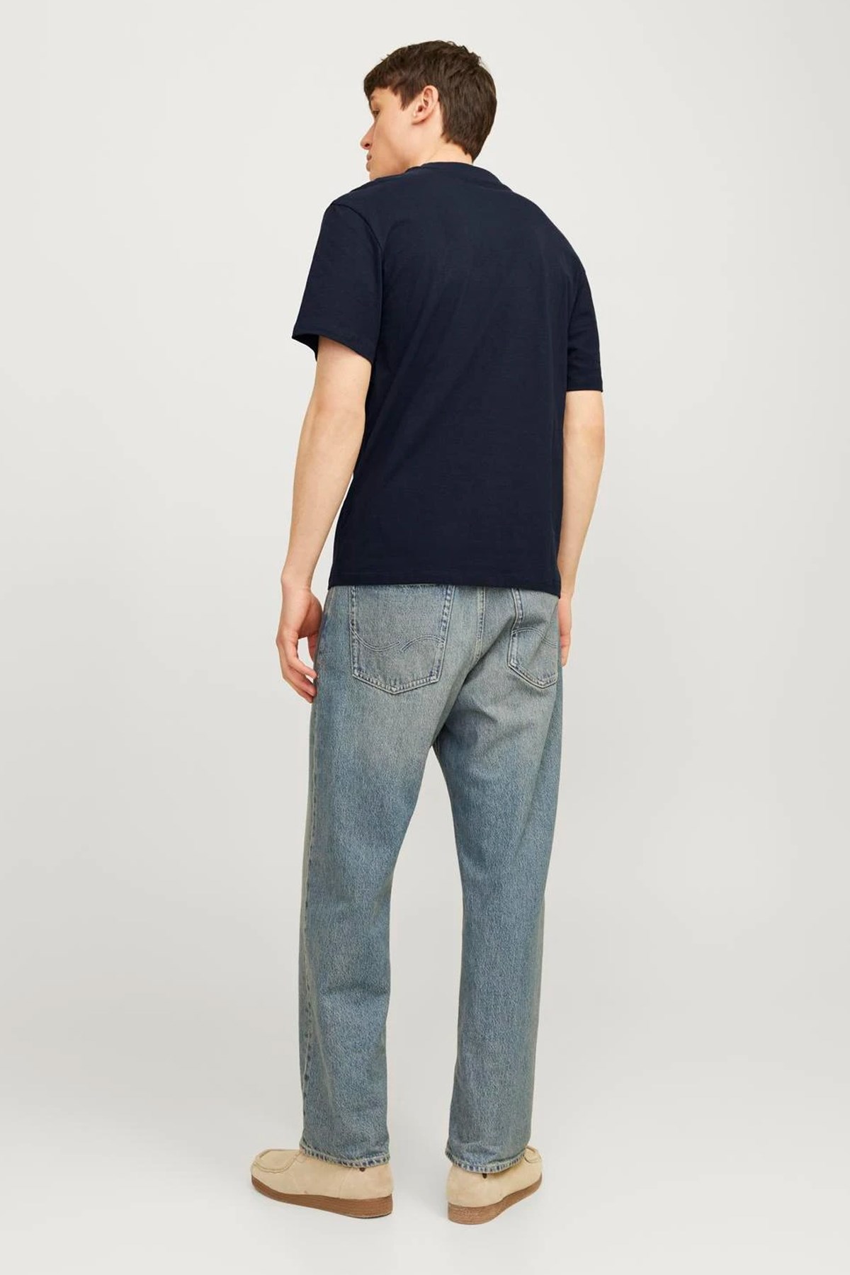 Jack & Jones Erkek Jjecaleb Varsity Tişört 12257579 Lacivert