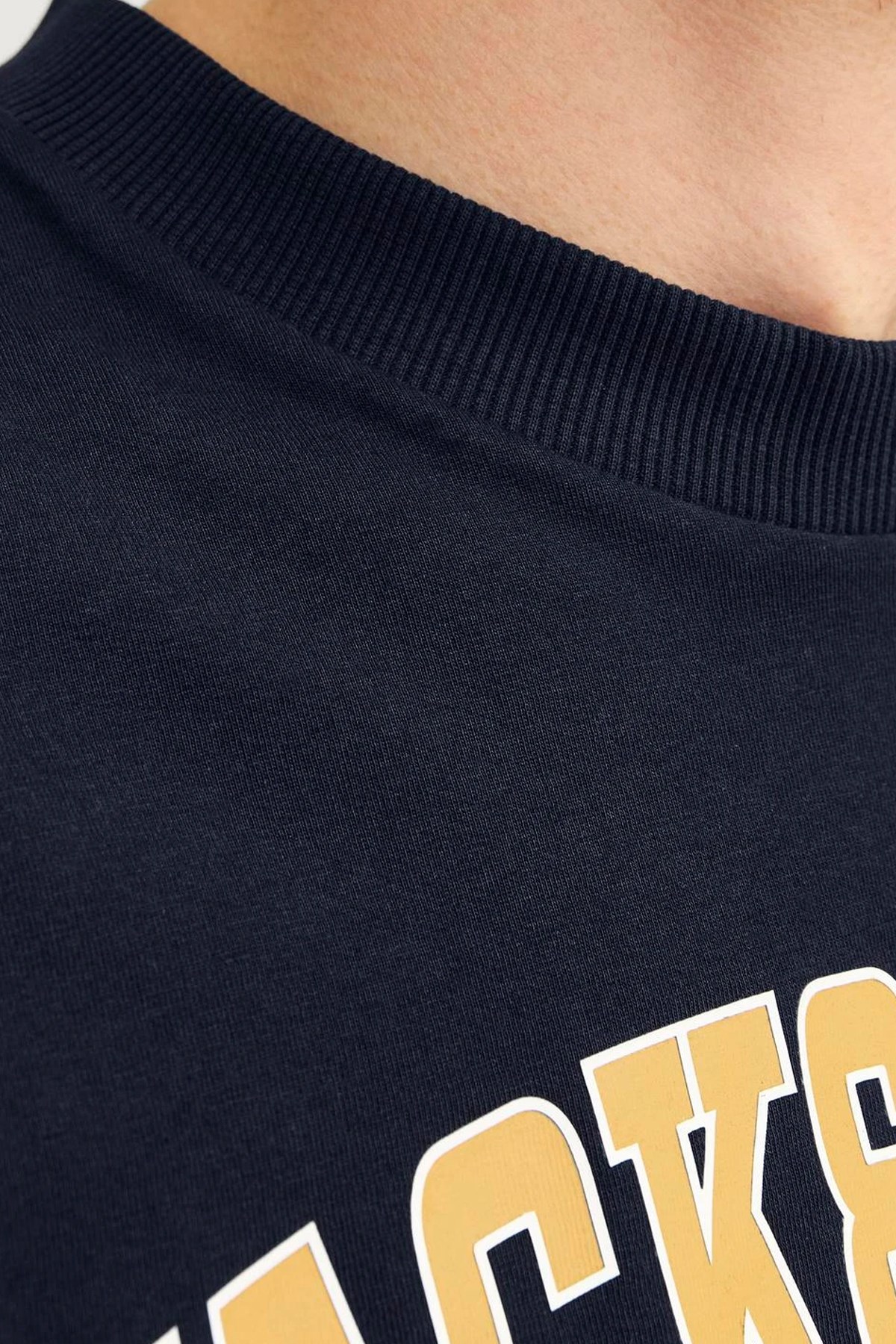 Jack & Jones Erkek Jjecaleb Varsity Tişört 12257579 Lacivert