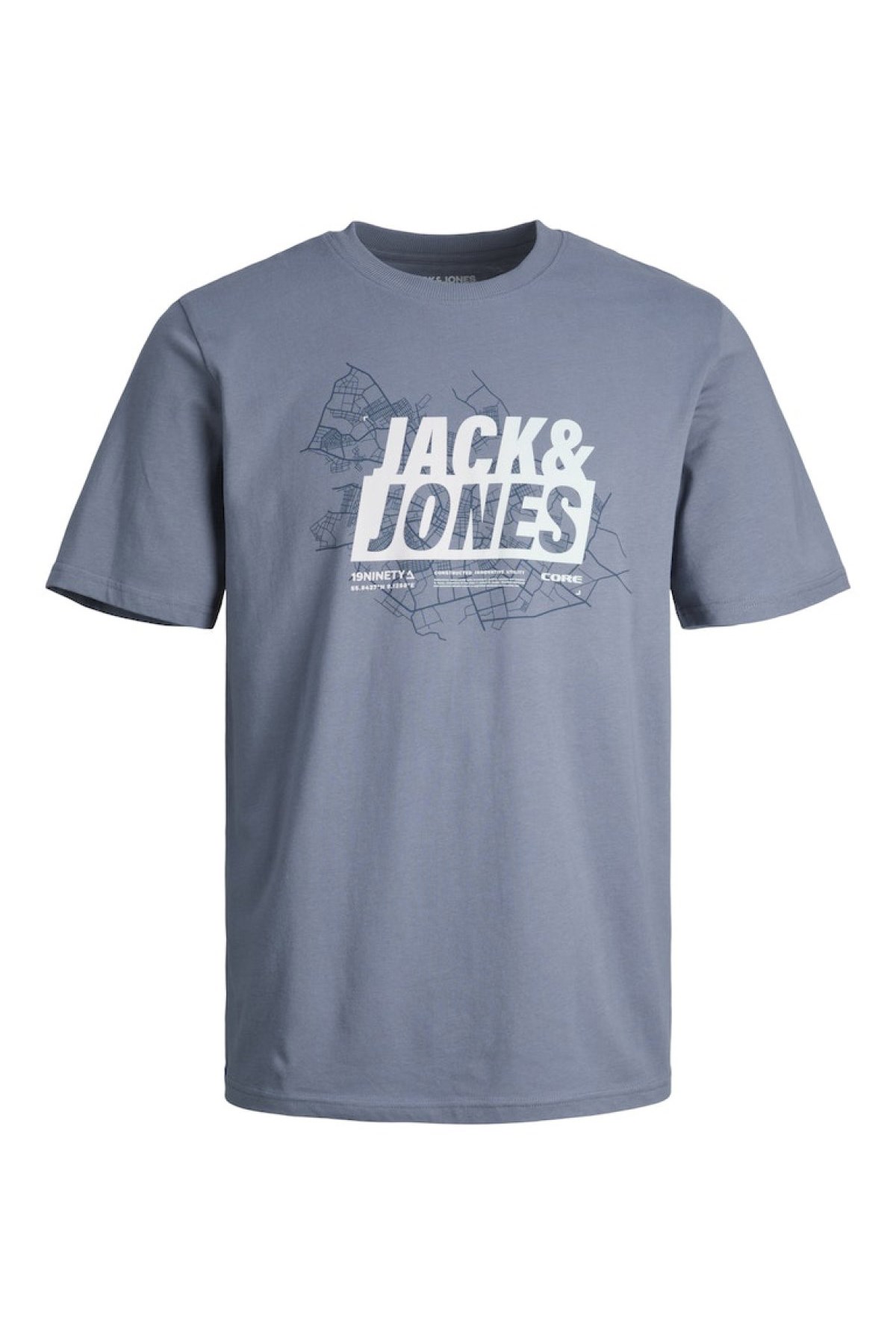 Jack & Jones Jcomap Summer Logo Erkek Tişört 12257908 Gri