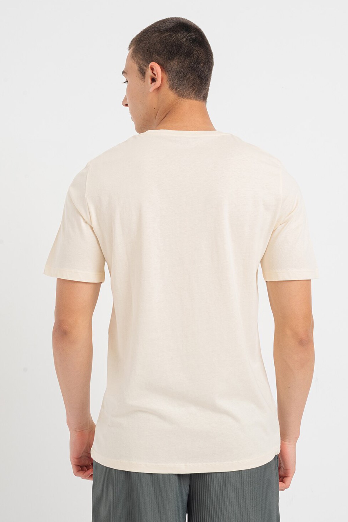 Jack & Jones Erkek Tişört 12258057 Krem