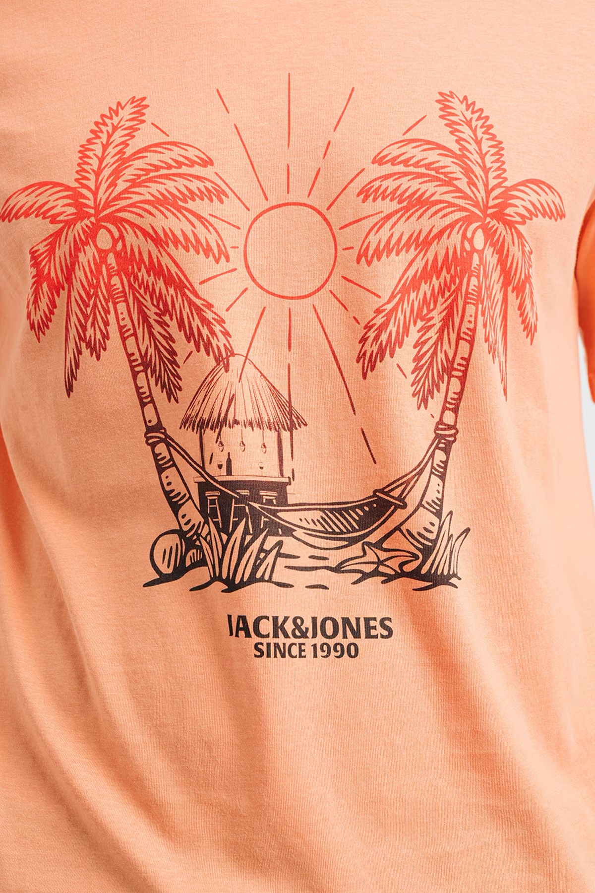 Jack & Jones Erkek Tişört 12258057 Turuncu