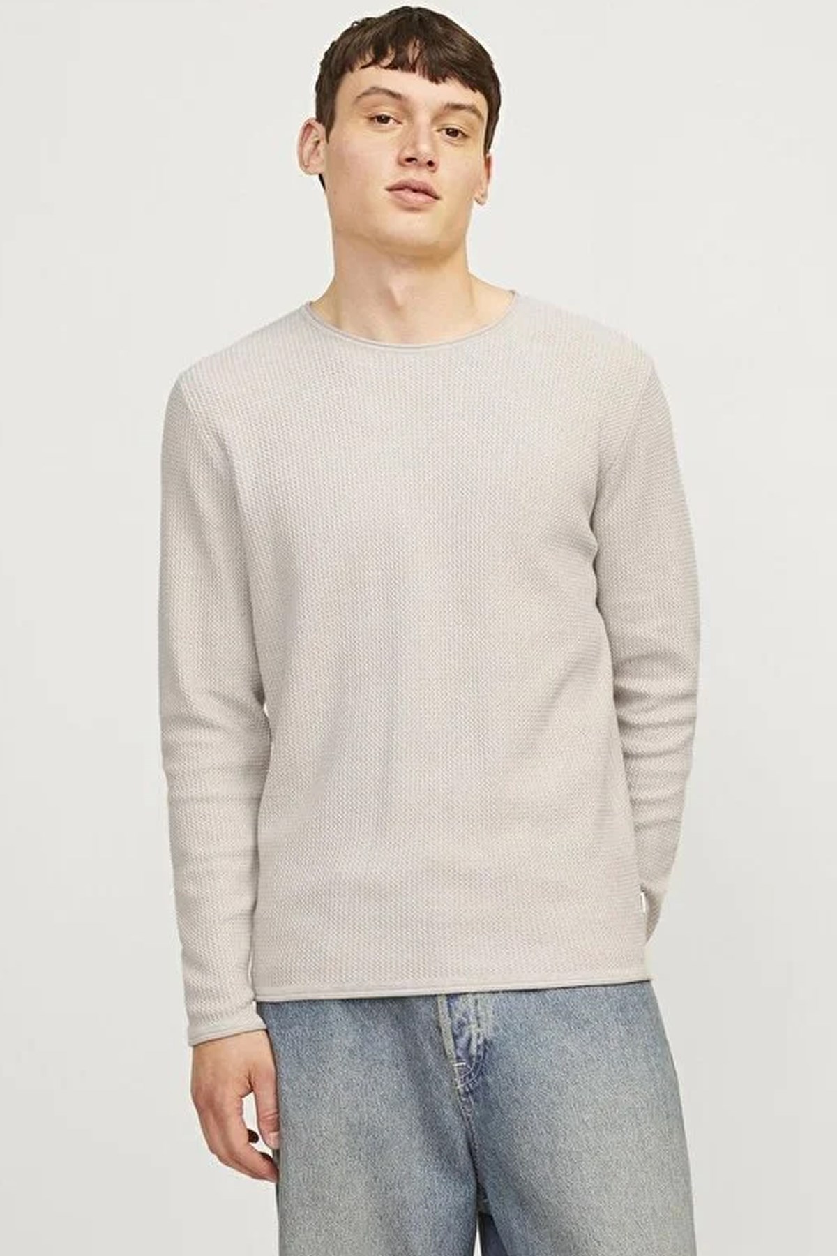 Jack & Jones Jjecooper Erkek Kazak 12258407 Bej