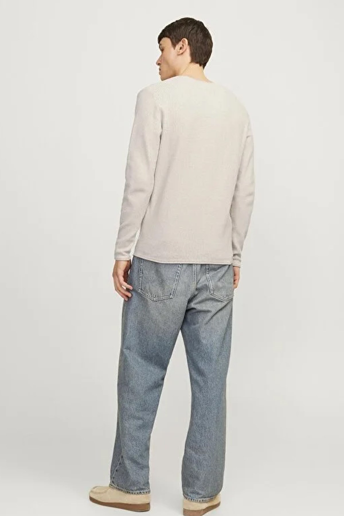 Jack & Jones Jjecooper Erkek Kazak 12258407 Bej