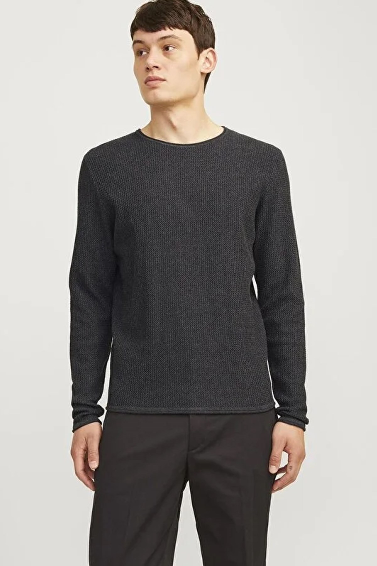 Jack & Jones Jjecooper Erkek Kazak 12258407 Gri