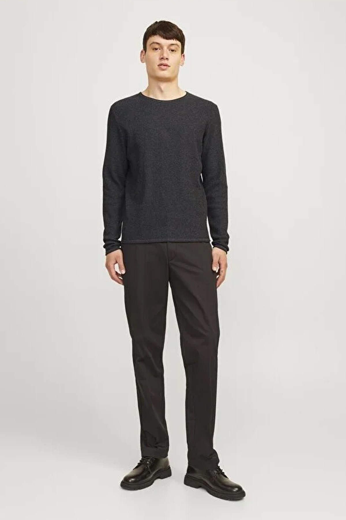 Jack & Jones Jjecooper Erkek Kazak 12258407 Gri