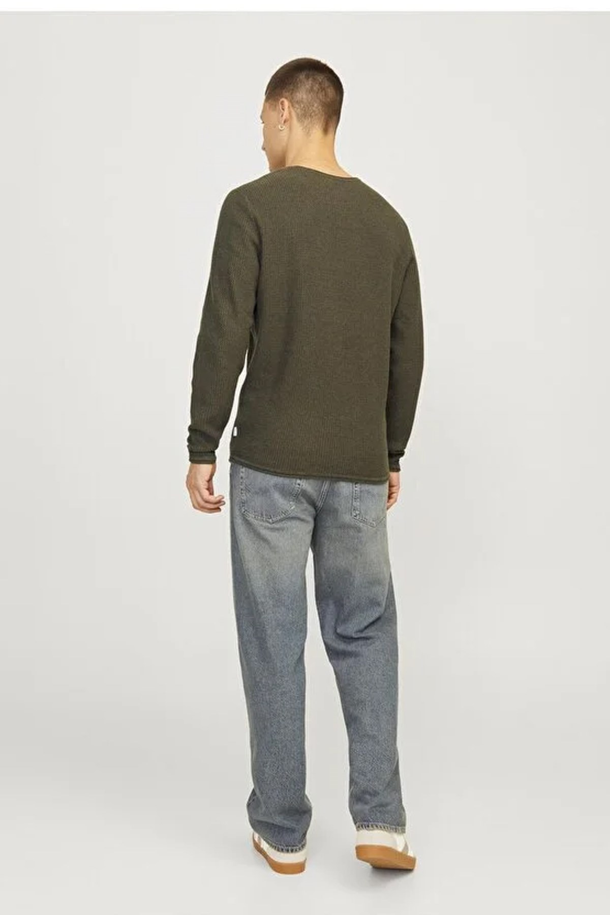 Jack & Jones Jjecooper Erkek Kazak 12258407 Yeşil