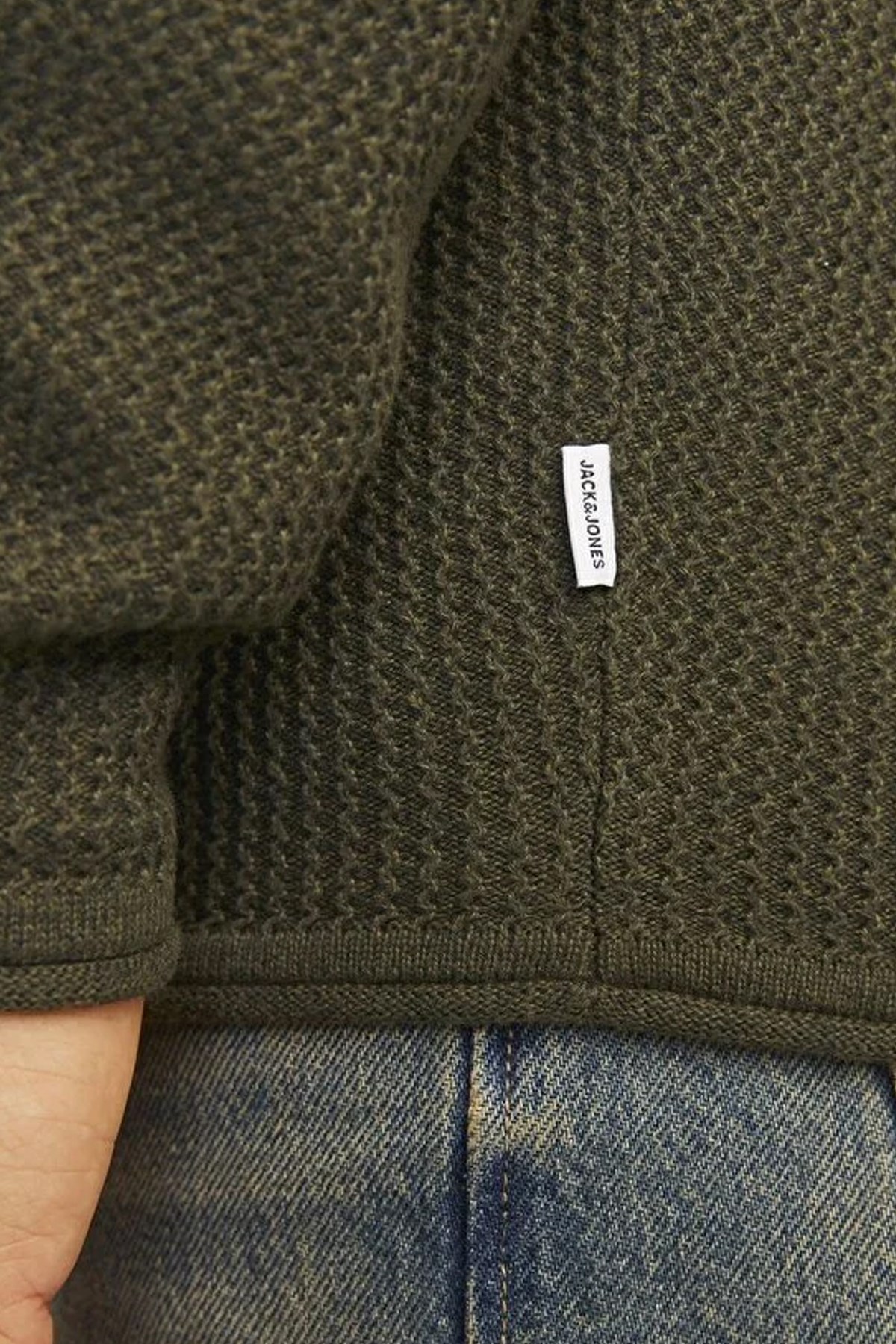 Jack & Jones Jjecooper Erkek Kazak 12258407 Yeşil
