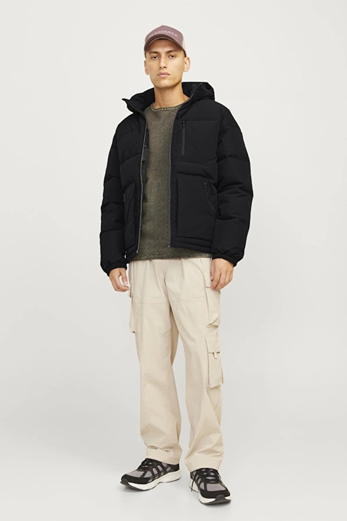 Jack & Jones Otto Puffer Erkek Mont 12258416 Siyah
