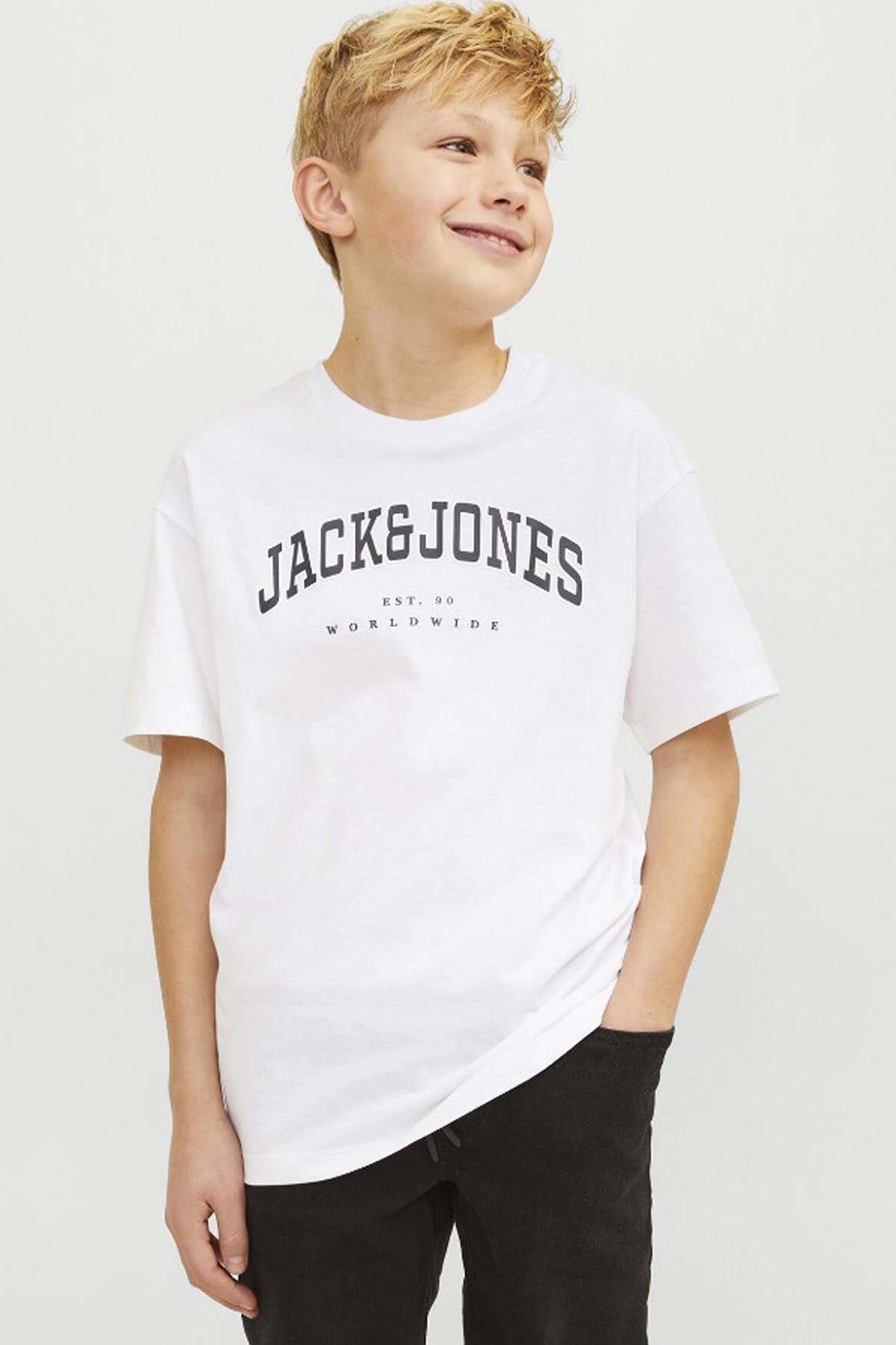 Jack & Jones Jjecaleb Çocuk Tişört 12258924 Beyaz