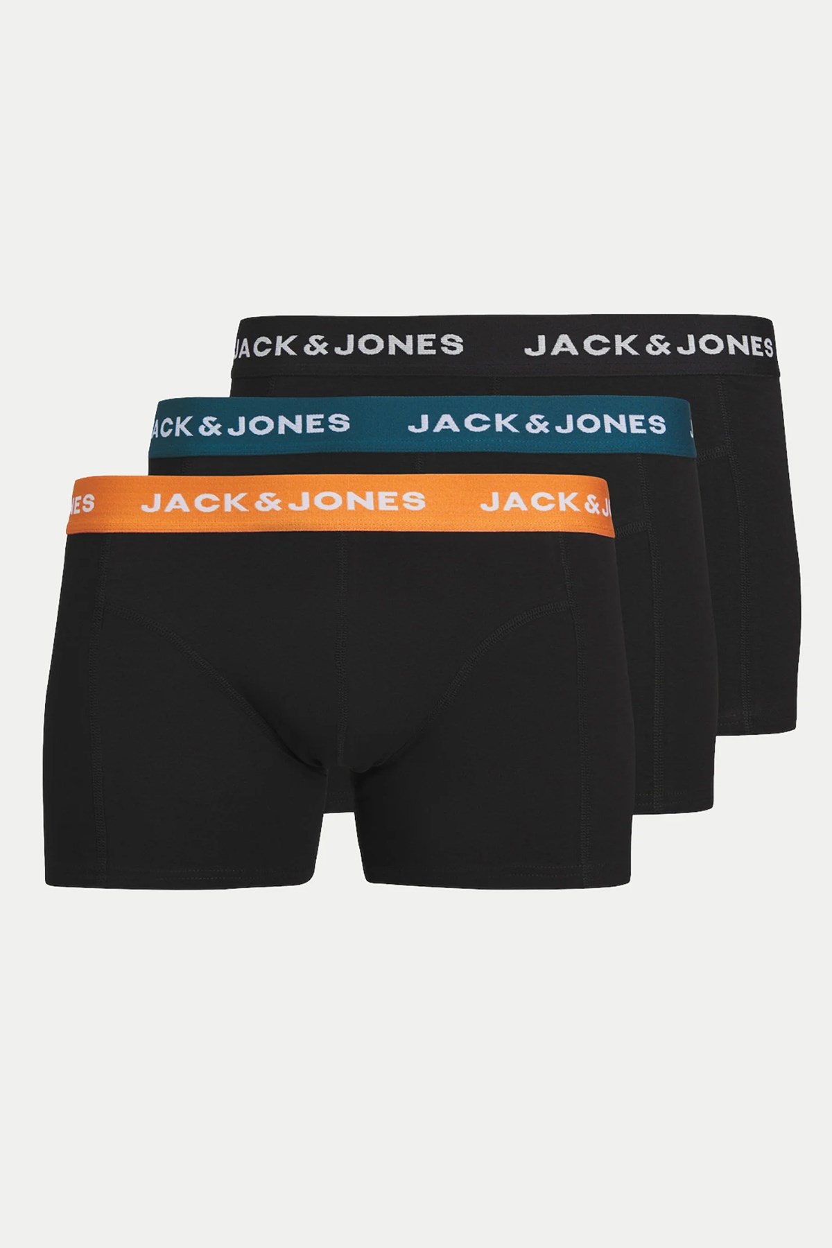 Jack & Jones Jacjonas Solid 3'lü Boxer 12259087 Siyah