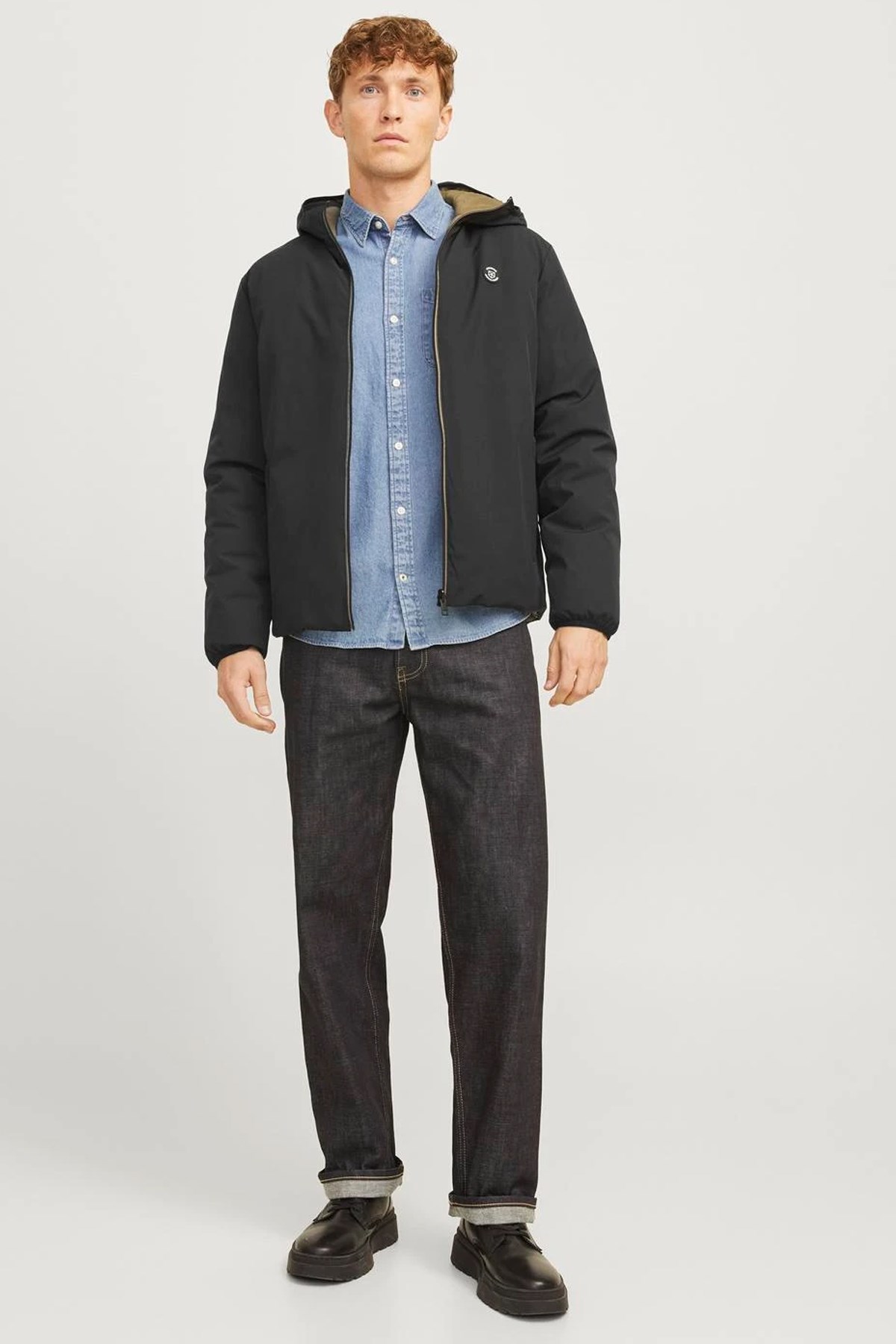 Jack & Jones Prblubrook Çift Taraflı Erkek Mont 12259367 Siyah