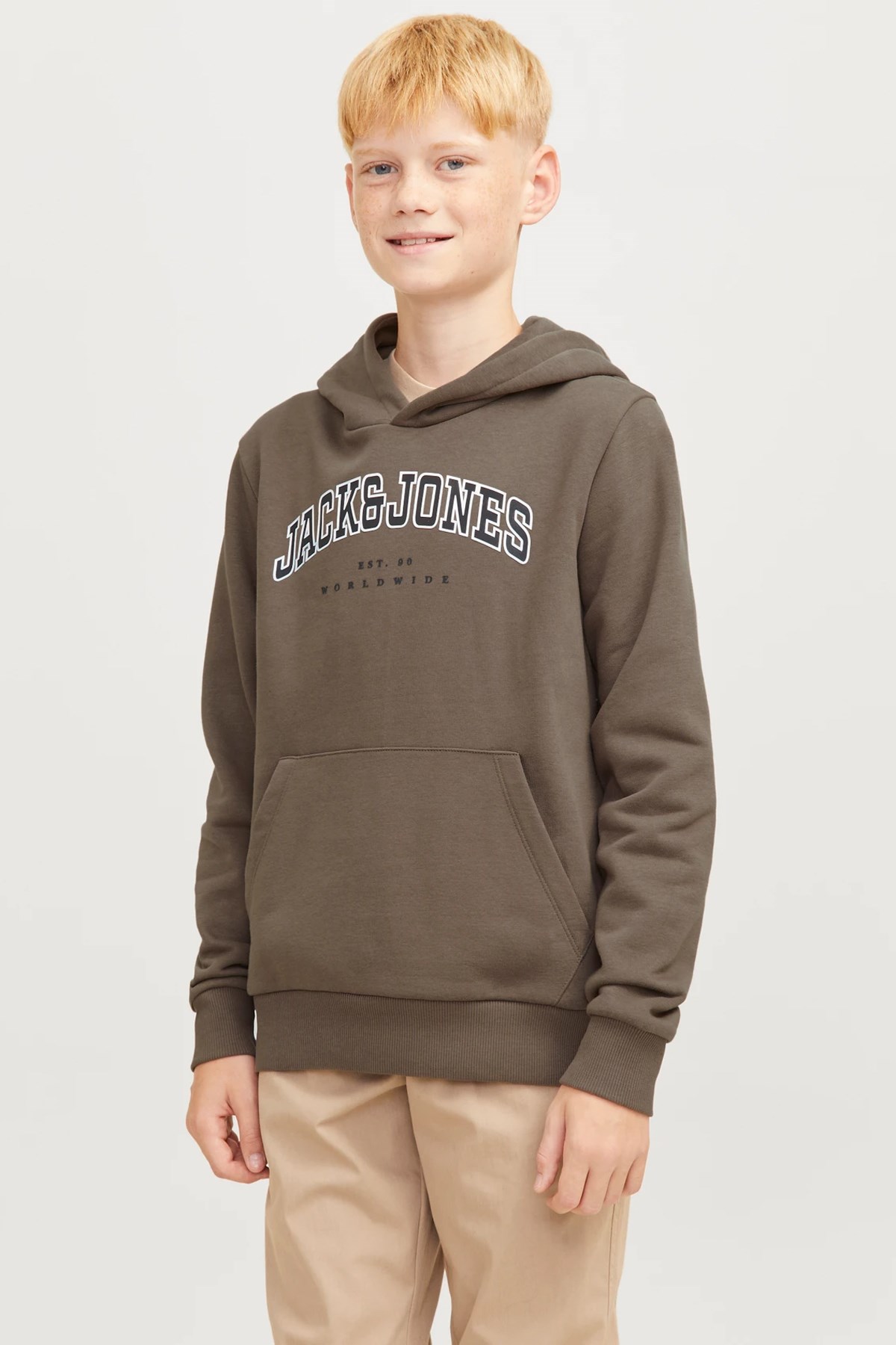 Jack & Jones Çocuk Jjecaleb Sweatshirt 12259564 Kahverengi