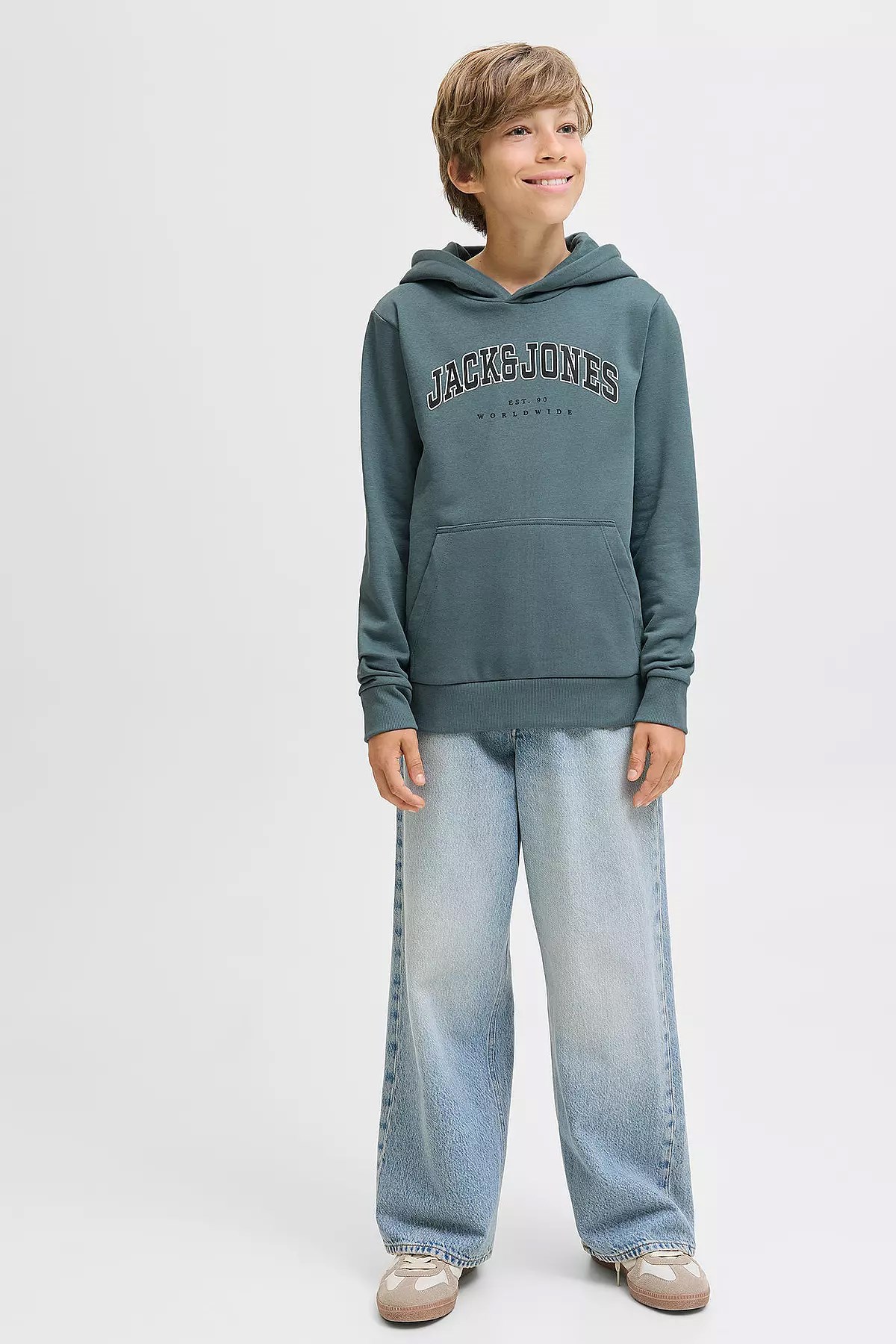 Jack & Jones Çocuk Jjecaleb Sweatshirt 12259564 Mavi