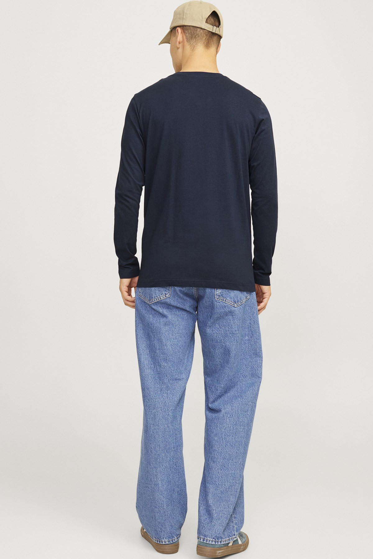 Jack & Jones Alvis Erkek Uzunkol Tişört 12259735 Lacivert
