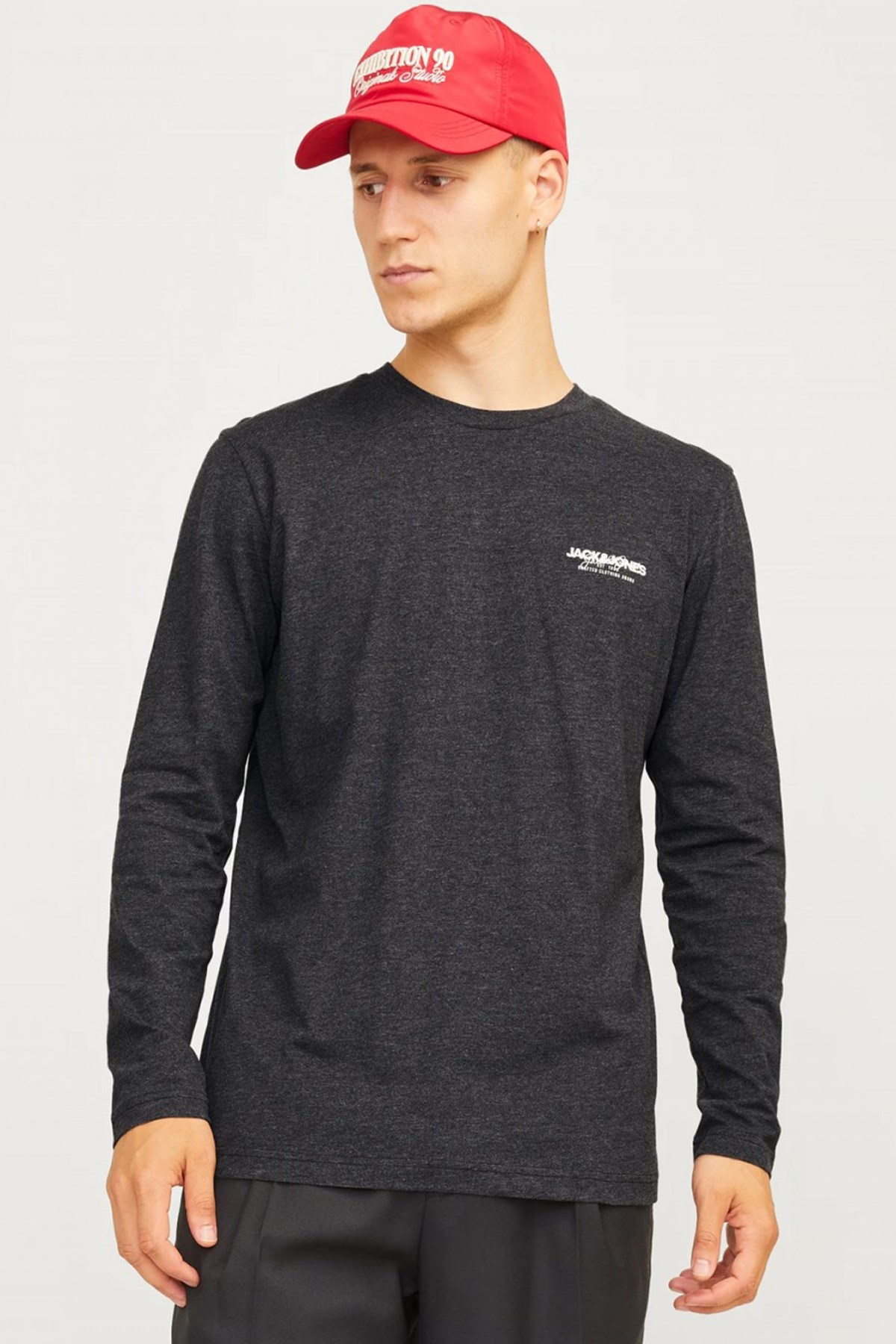 Jack & Jones Alvis Erkek Uzunkol Tişört 12259735 Siyah