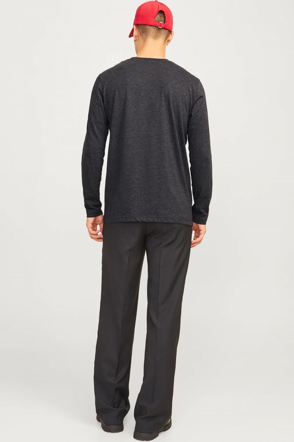 Jack & Jones Alvis Erkek Uzunkol Tişört 12259735 Siyah
