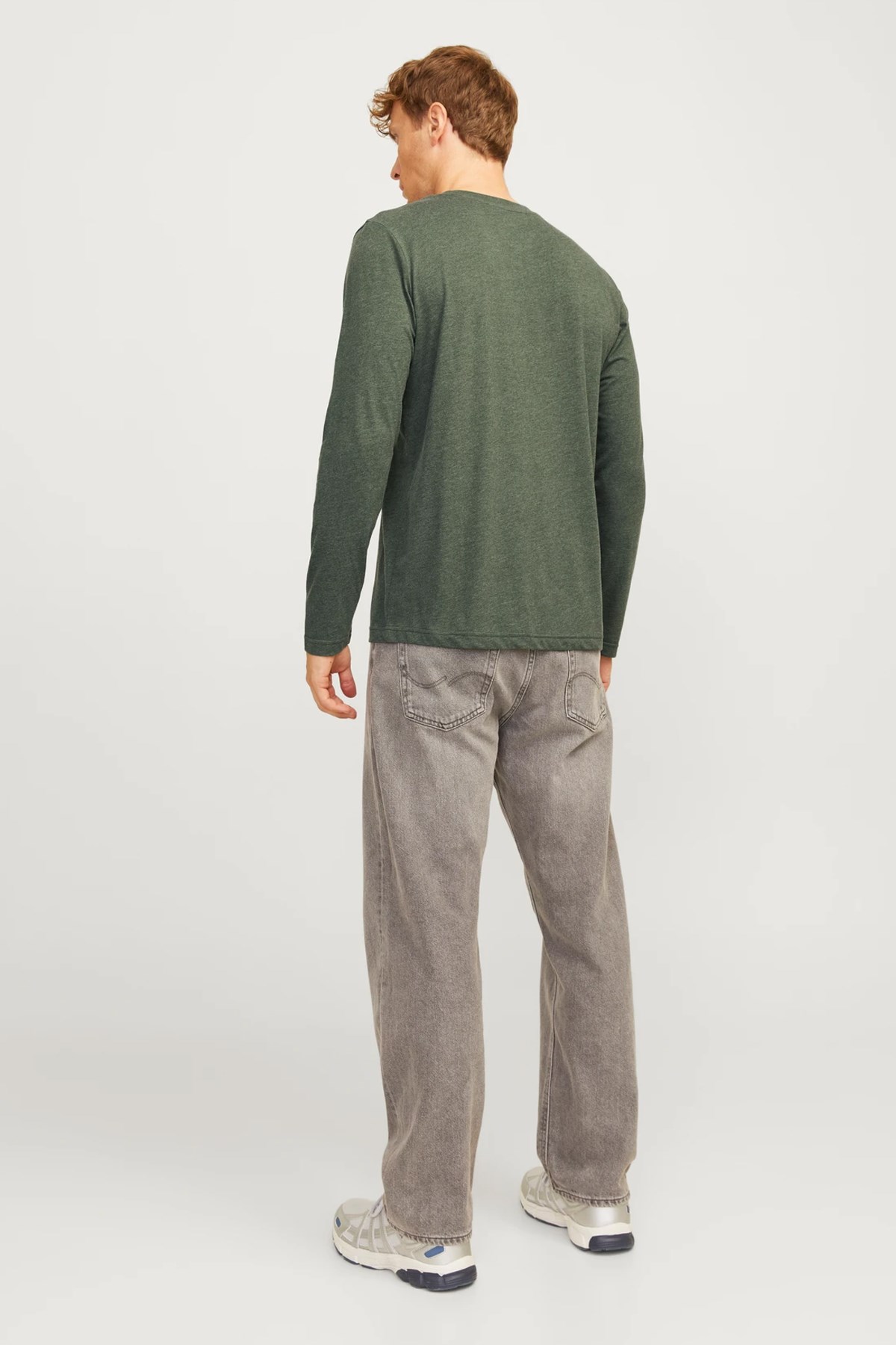 Jack & Jones Alvis Erkek Uzunkol Tişört 12259735 Yeşil