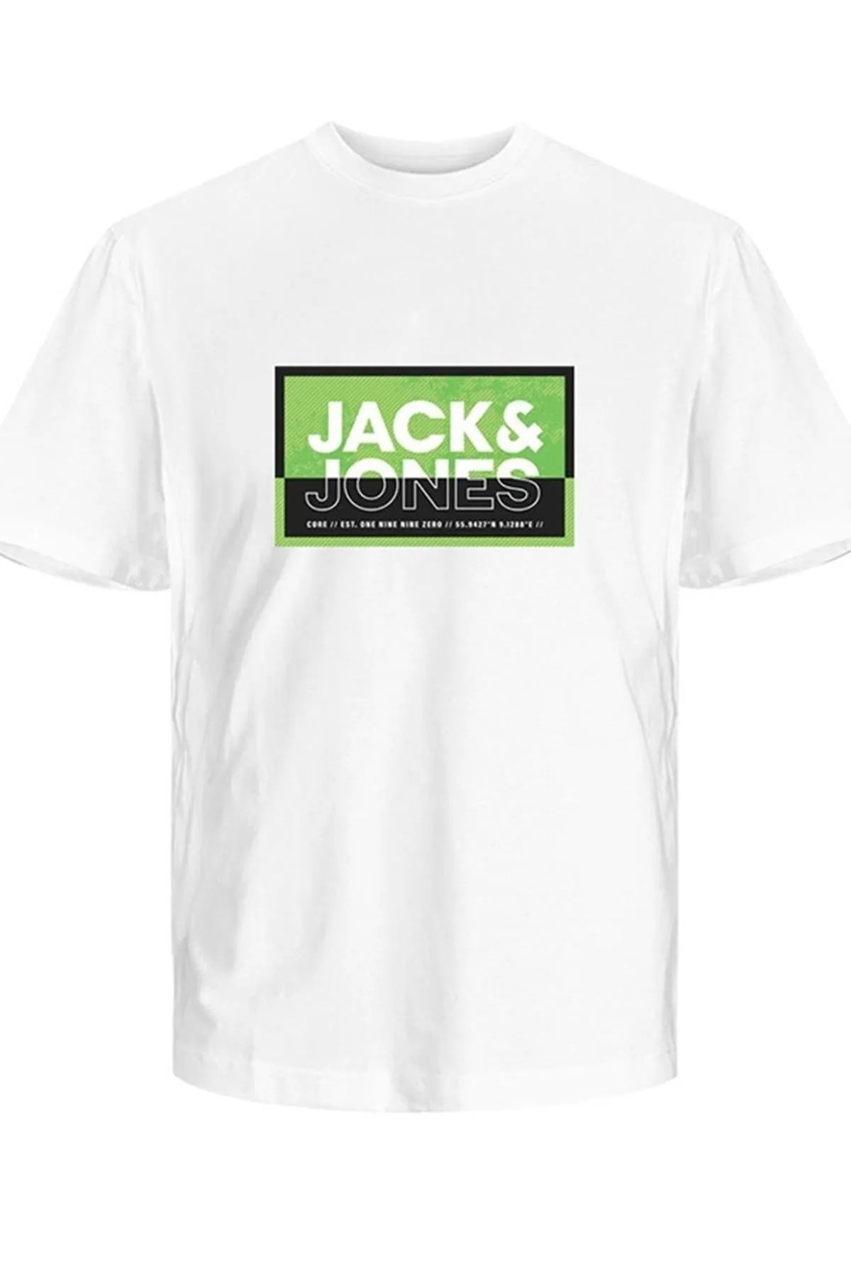 Jack & Jones Erkek Tişört 12259908 Beyaz