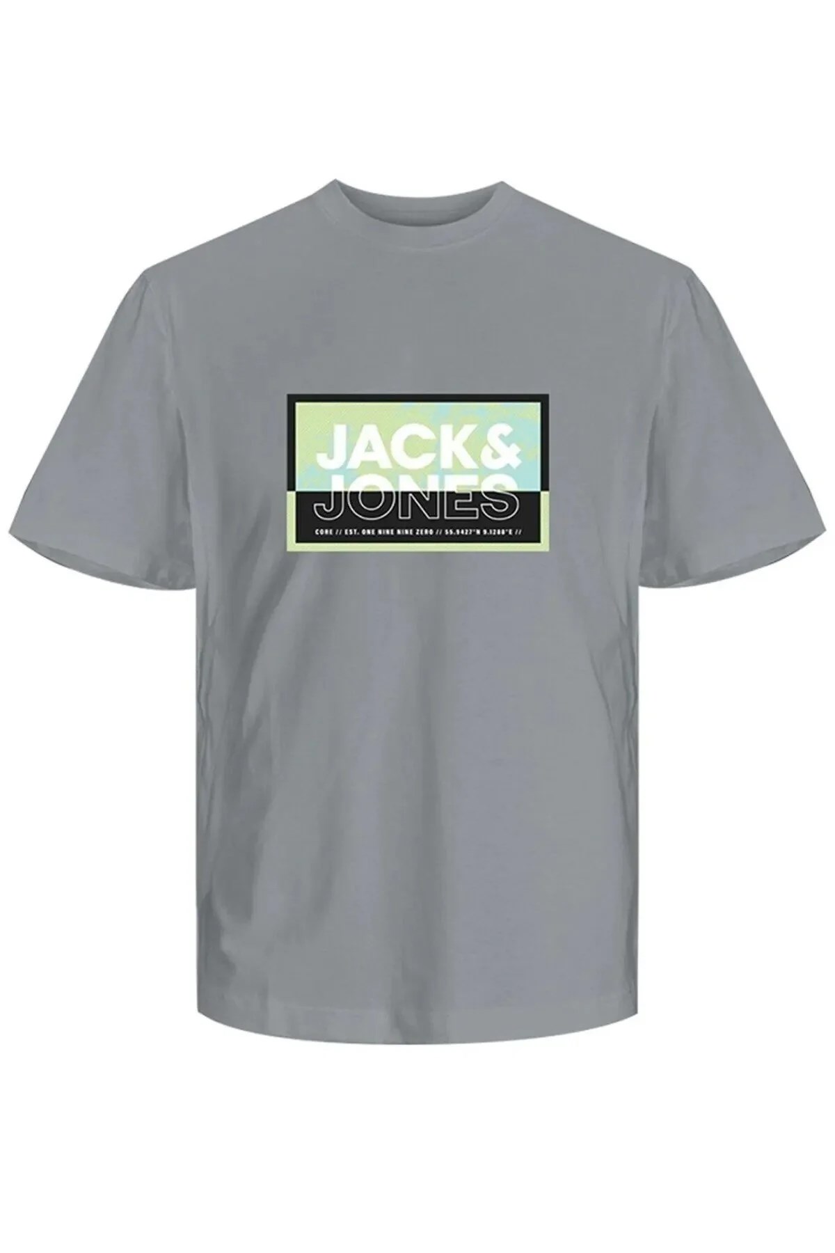 Jack & Jones Erkek Tişört 12259908 Gri