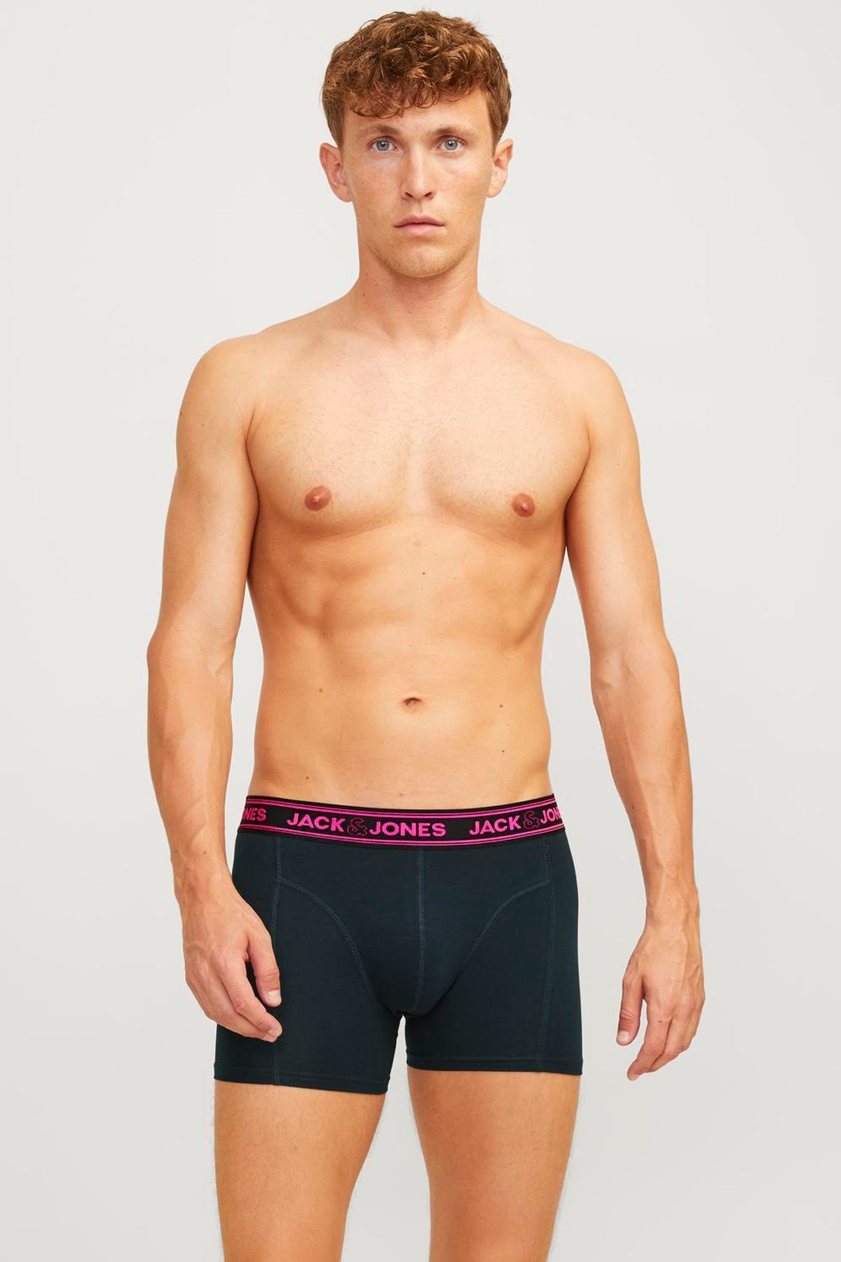 Jack & Jones Jacethan Solid Trunks 3'lü Boxer 12260072 Gri