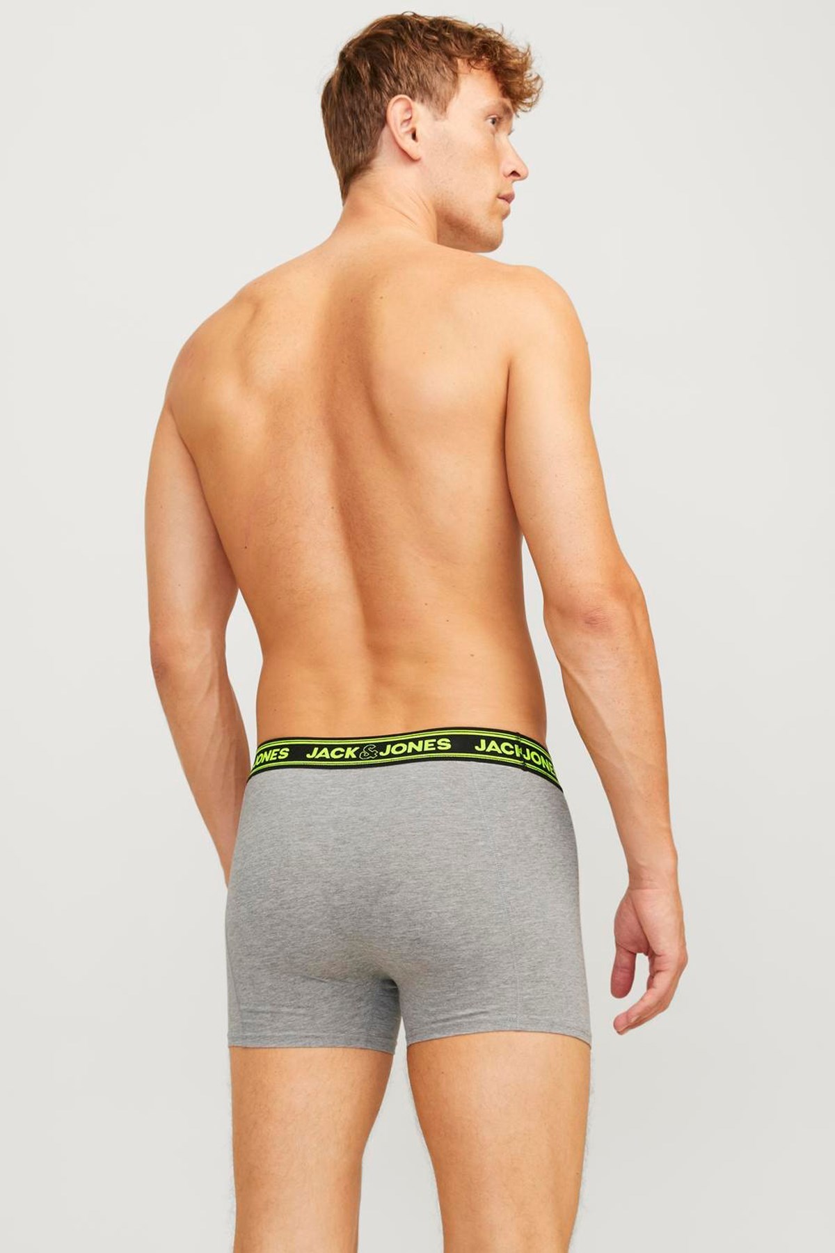 Jack & Jones Jacethan Solid Trunks 3'lü Boxer 12260072 Gri