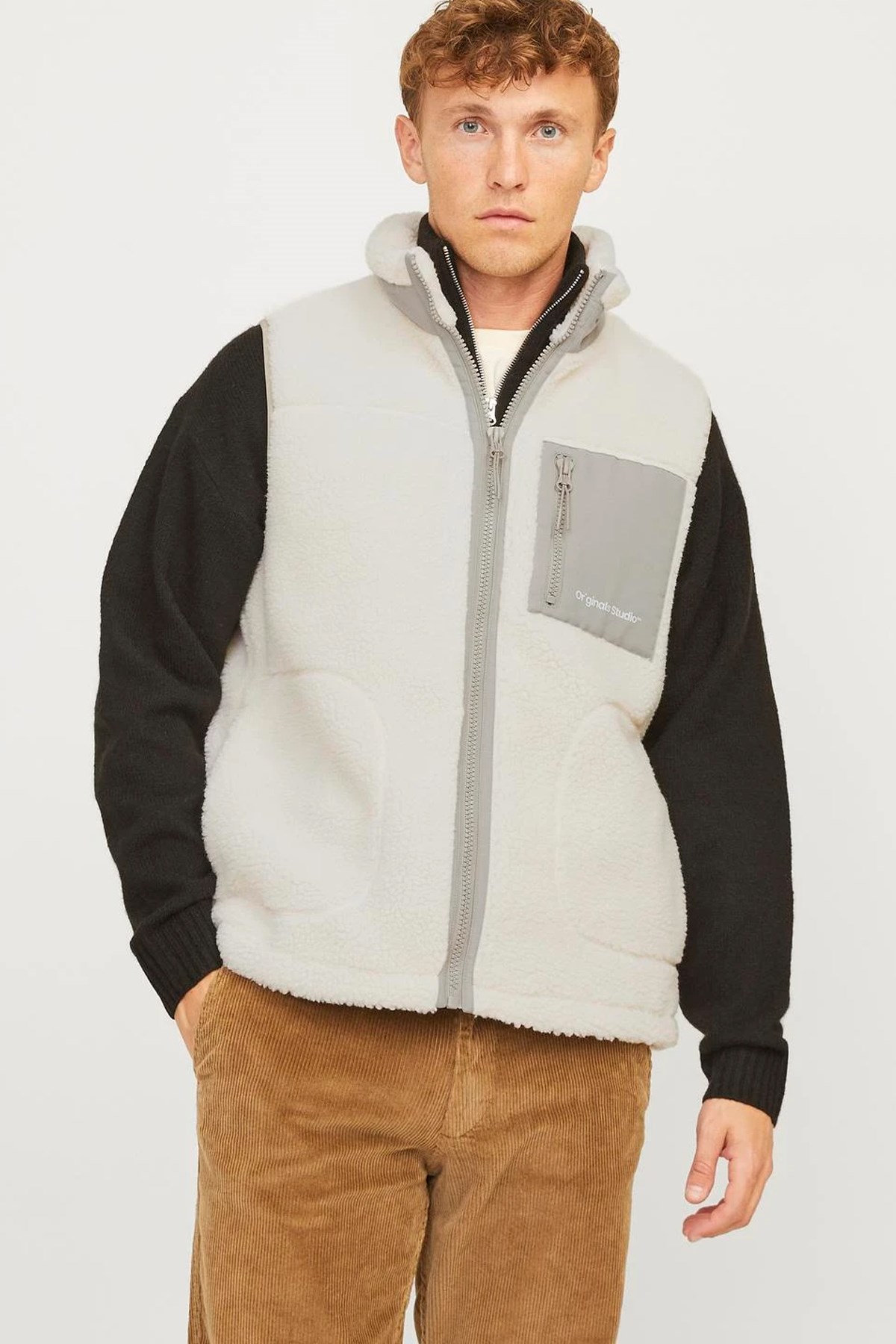 Jack & Jones Jorvesterbro Teddy Bodywarmer Yelek 12260453 Gri