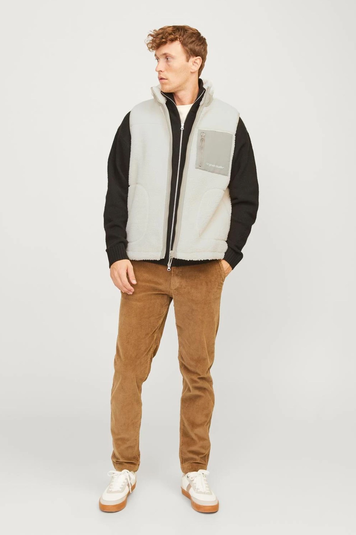 Jack & Jones Jorvesterbro Teddy Bodywarmer Yelek 12260453 Gri