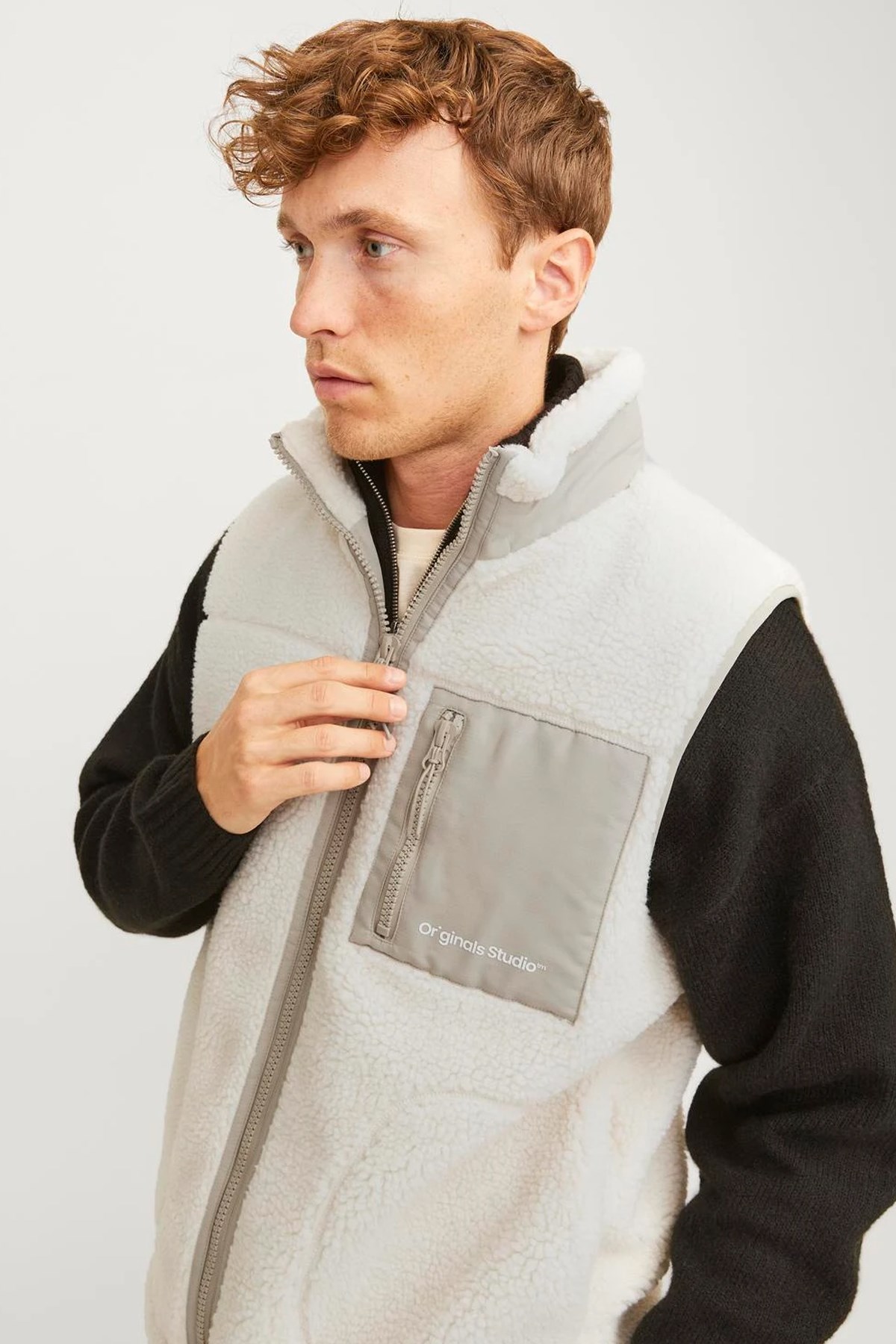 Jack & Jones Jorvesterbro Teddy Bodywarmer Yelek 12260453 Gri